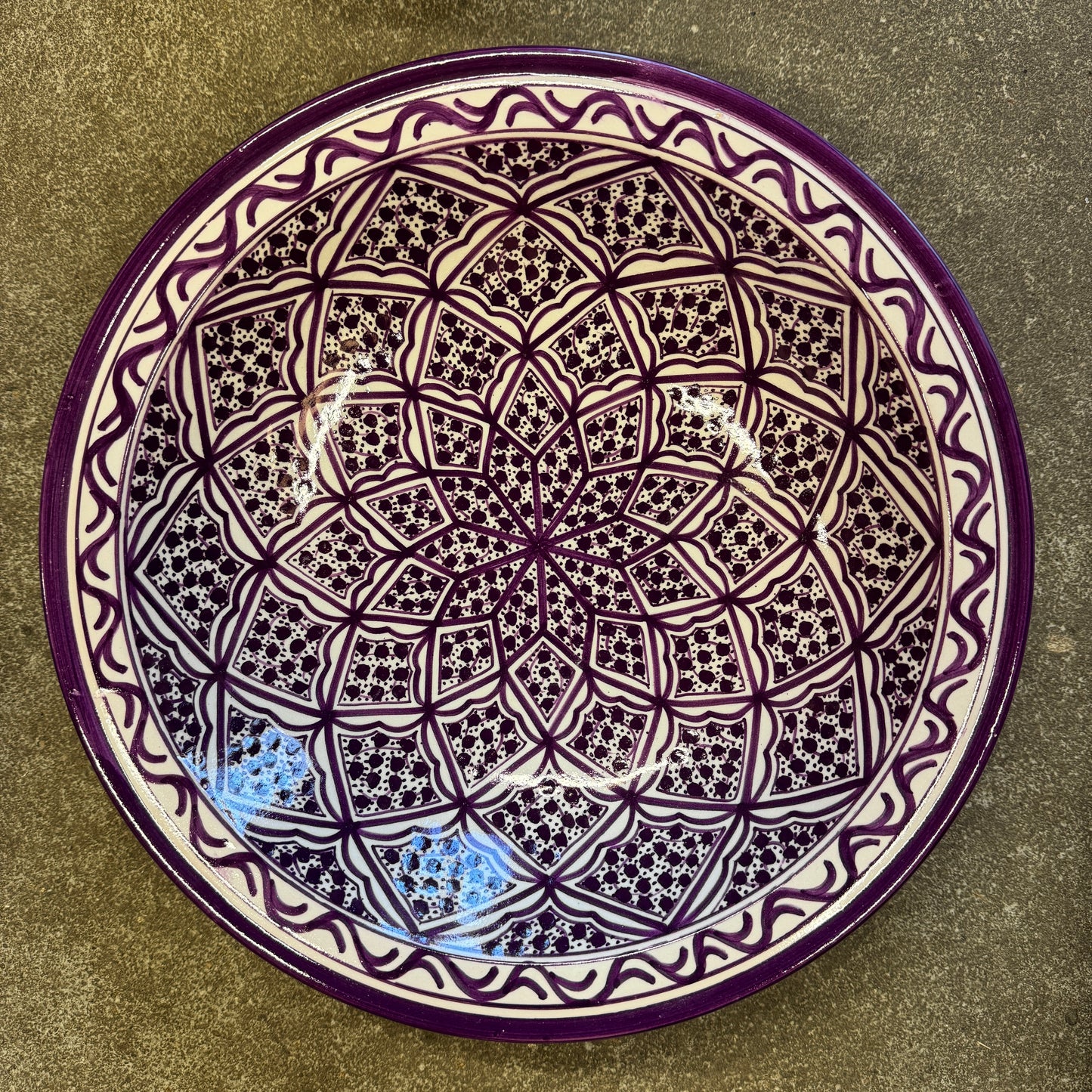 Marokkansk Fad - Dia 35 Cm - Mønstret