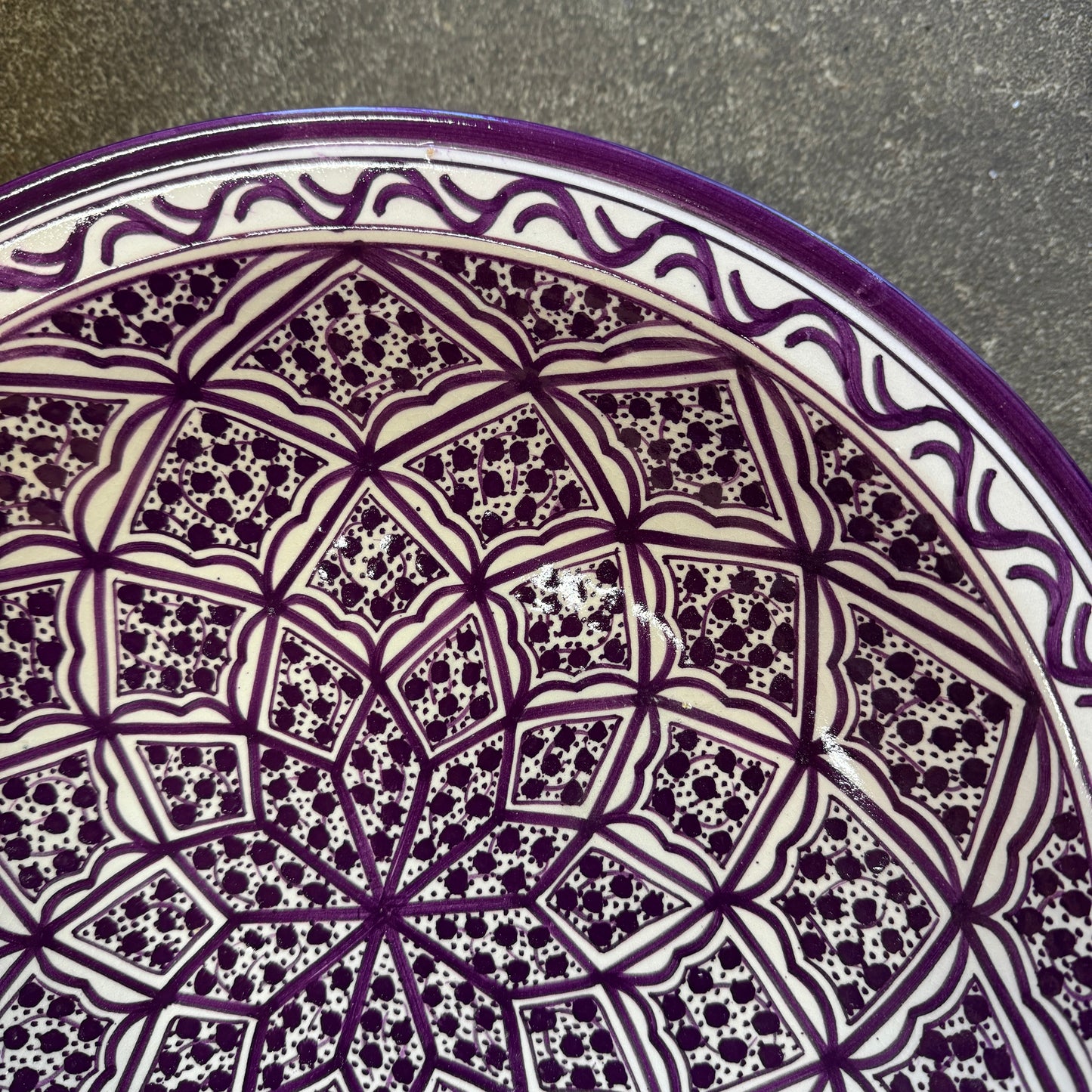 Marokkansk Fad - Dia 35 Cm - Mønstret
