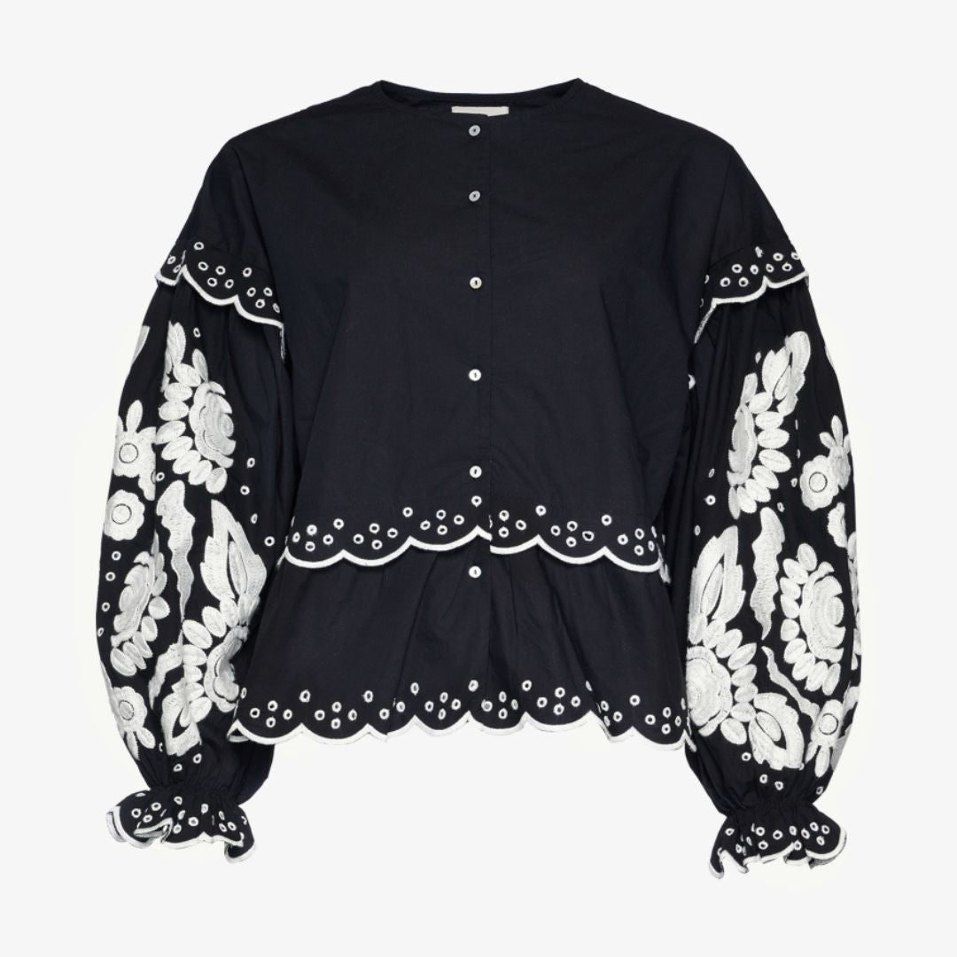 Sissel Edelbo - Mathilde Organic Cotton Top - Sort