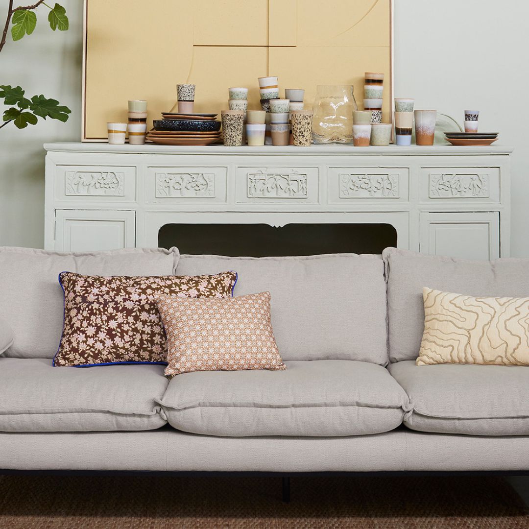 HK Living - Pude -Vendbar Med Blomsterprint