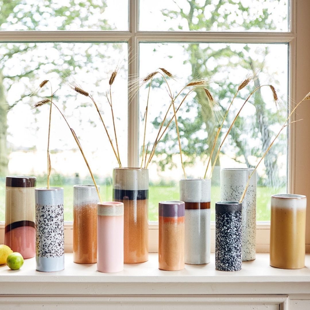 HK Living - Cylinder Vase - Birch - Str. Small