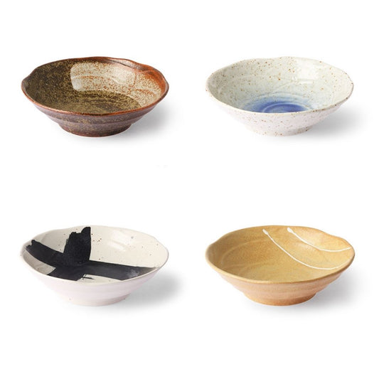 HK Living - Keramik Kyoto Skåle - 4-pak