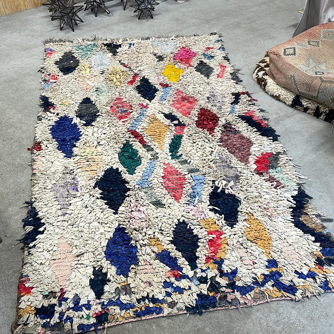 Marokkansk Boucherouite Tæppe (110 x 205 cm)