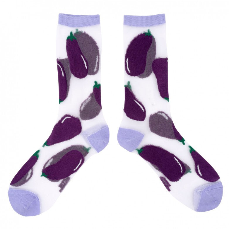 Coucou Suzette Strømper Aubergine
