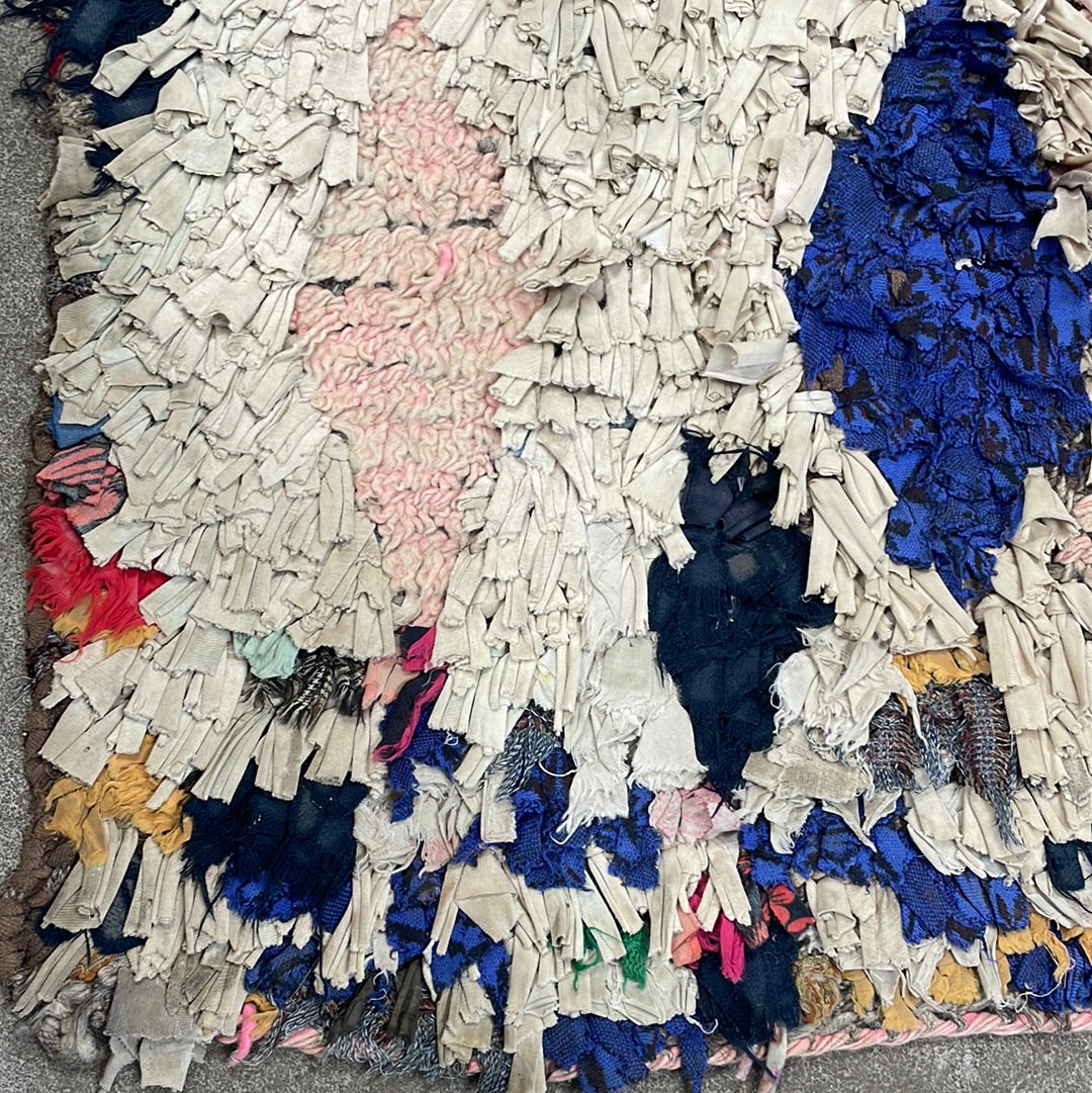 Marokkansk Boucherouite Tæppe (110 x 205 cm)
