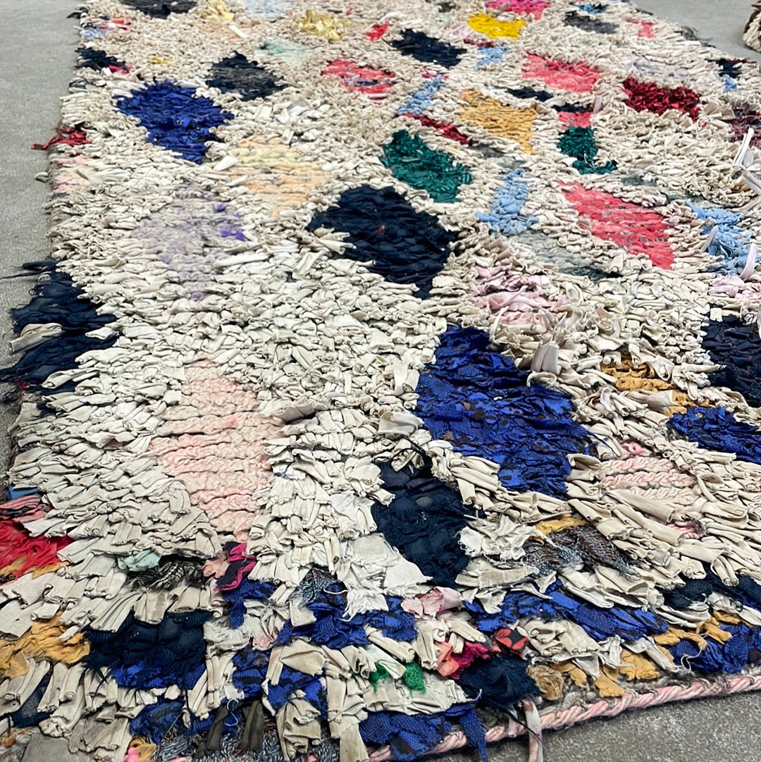 Marokkansk Boucherouite Tæppe (110 x 205 cm)