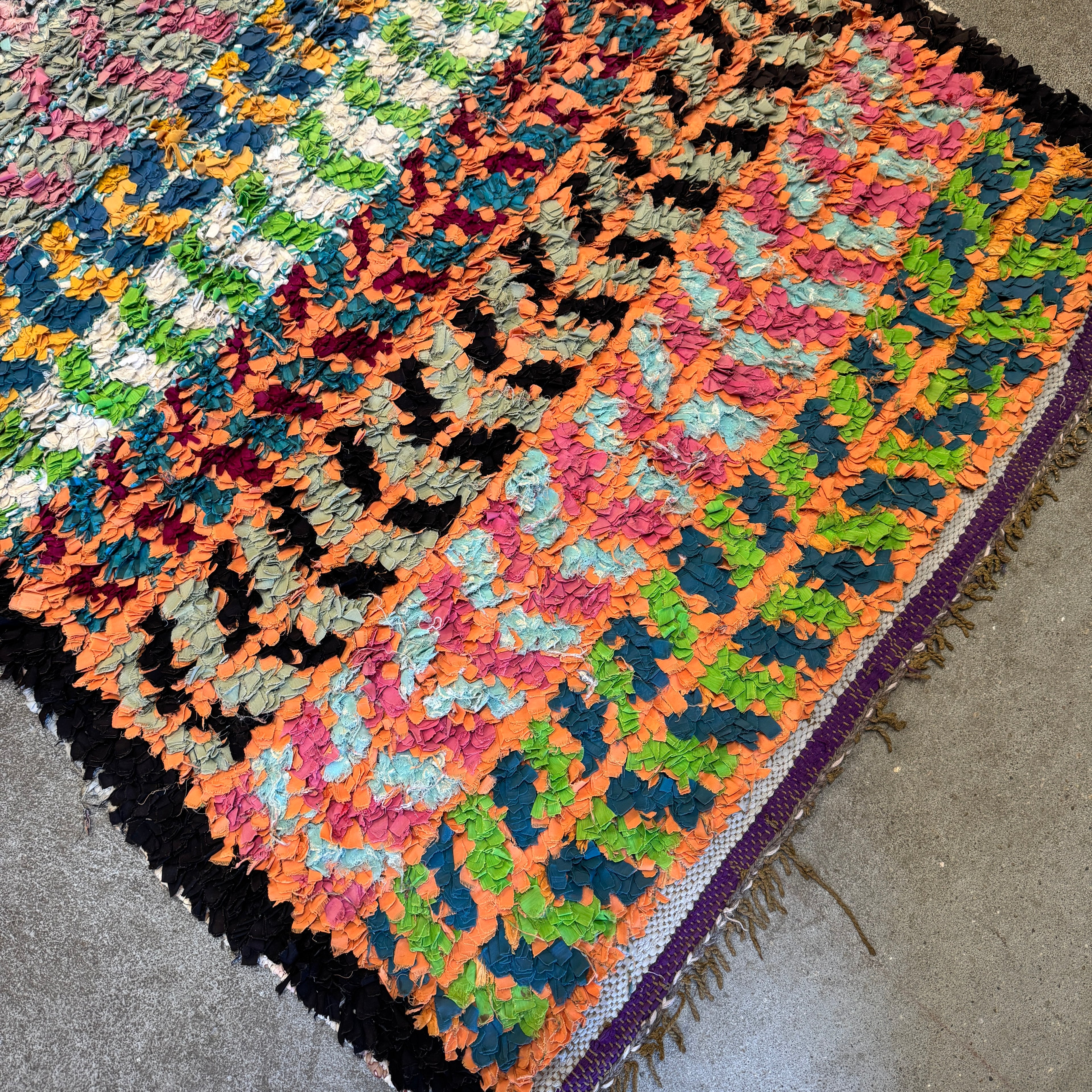 Marokkansk Boucherouite Tæppe (85 x 206cm)