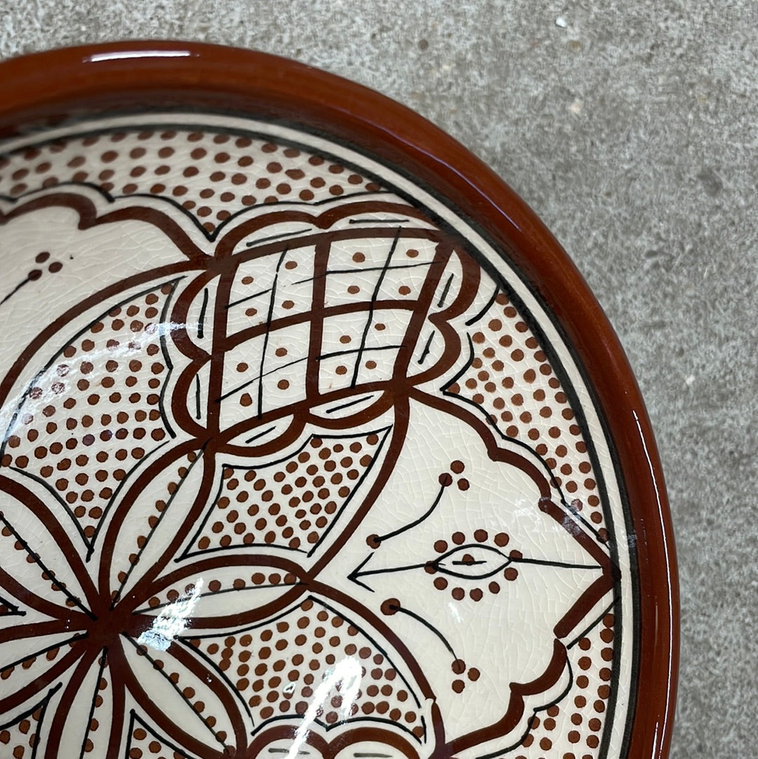 Marokkansk keramikskål - Dia 18 Cm - Mønstret