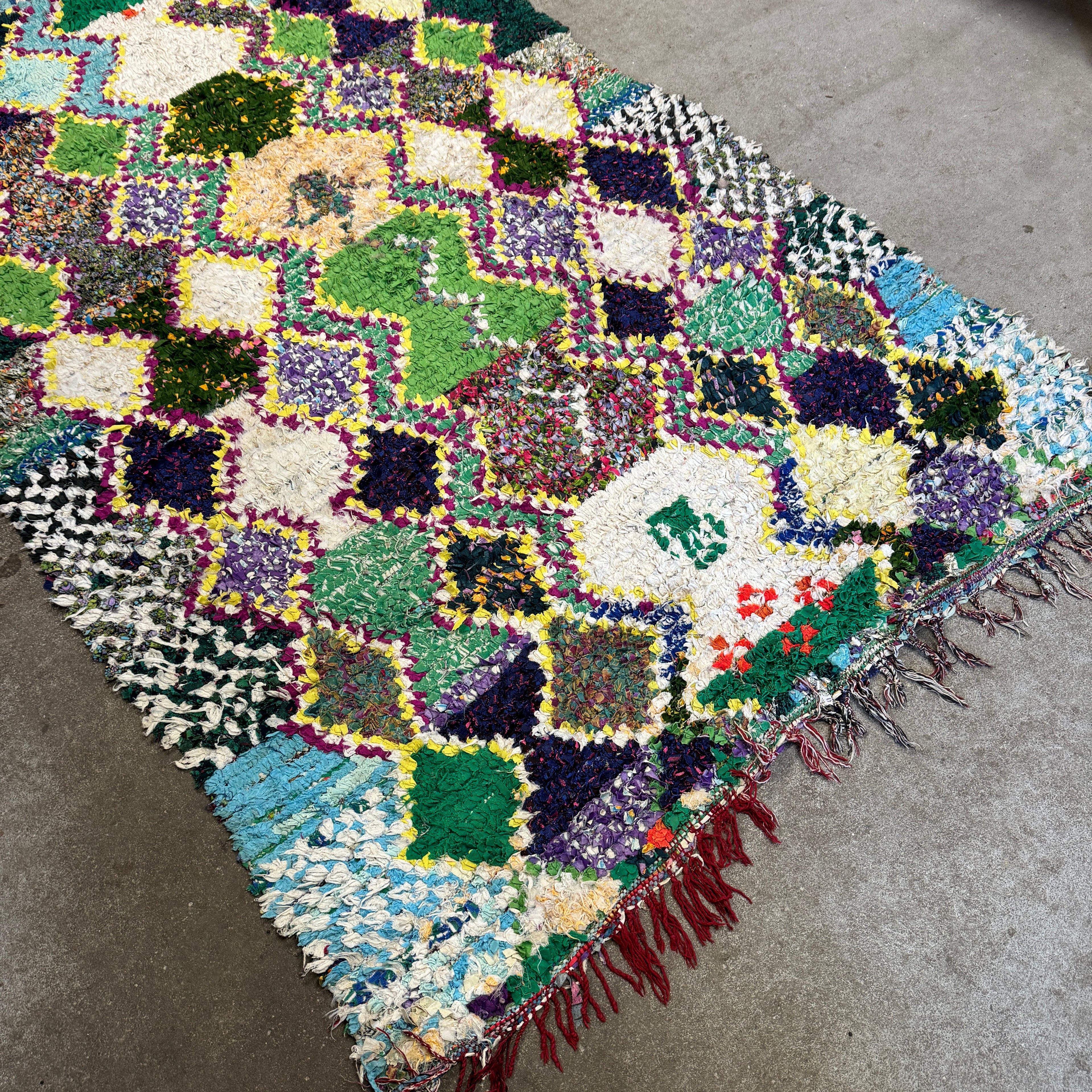 Marokkansk Boucherouite Tæppe (125 x 210 cm)