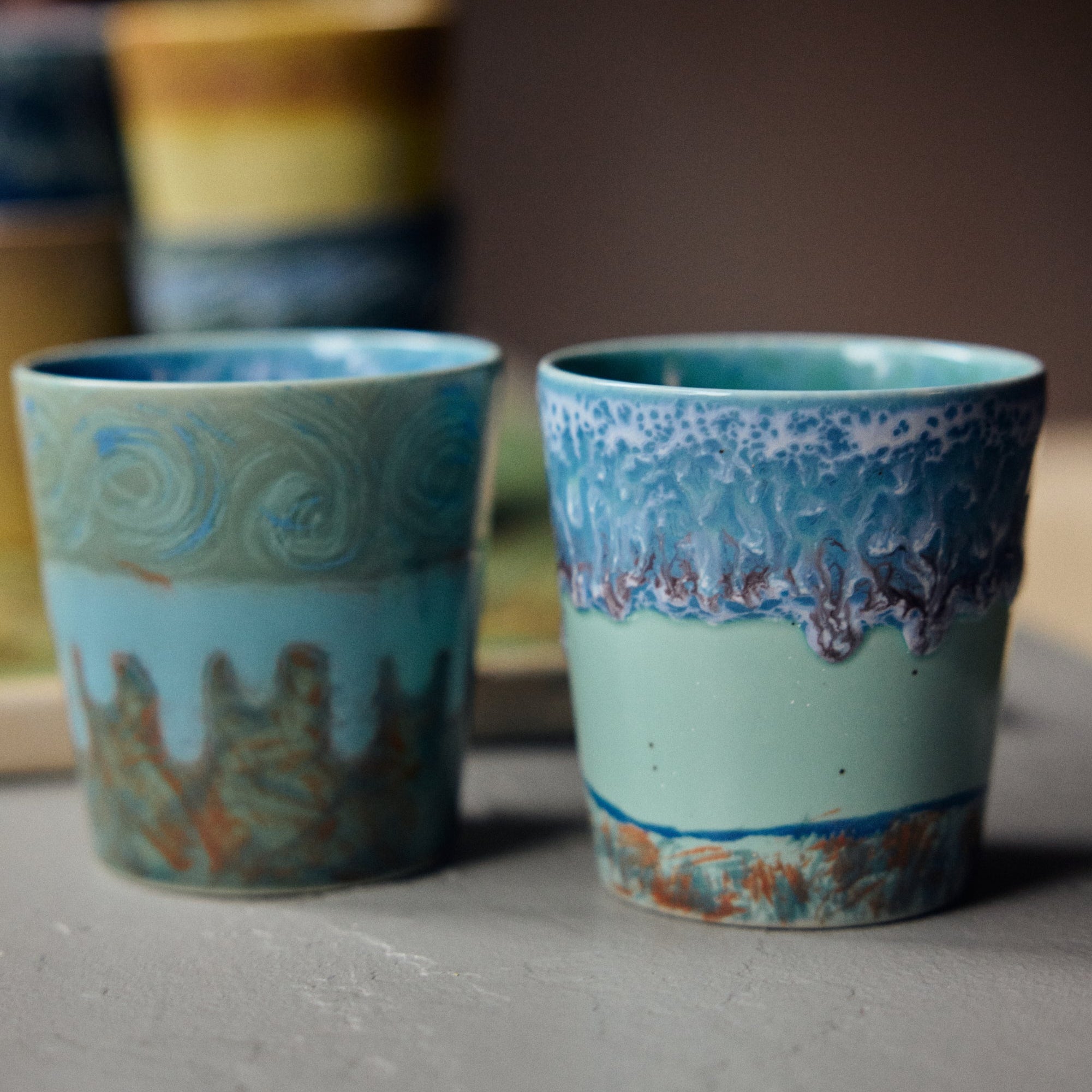 HK Living - Kaffe Kopper - Van Gogh - 2-Pak