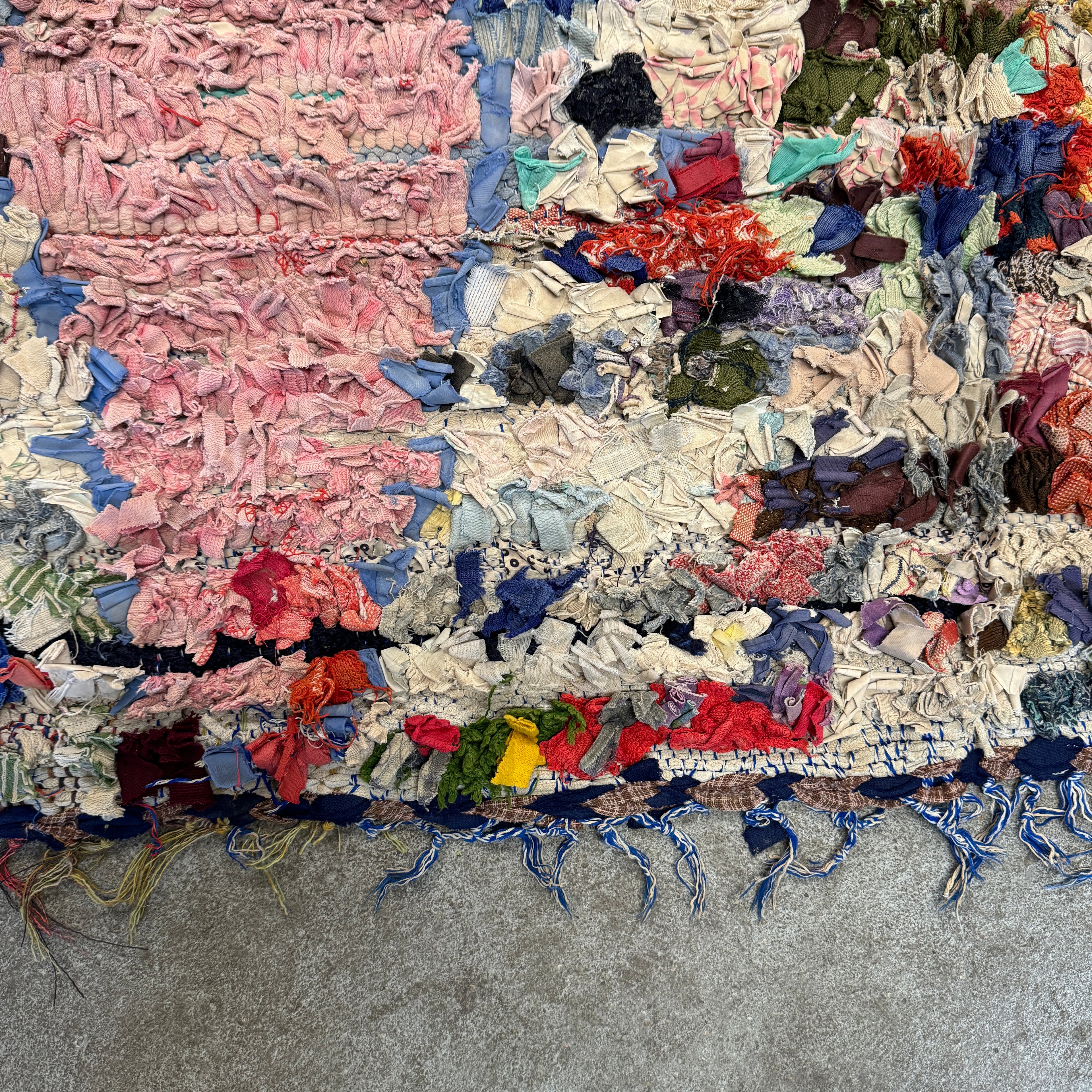 Marokkansk Boucherouite Tæppe (142 x 218 cm)