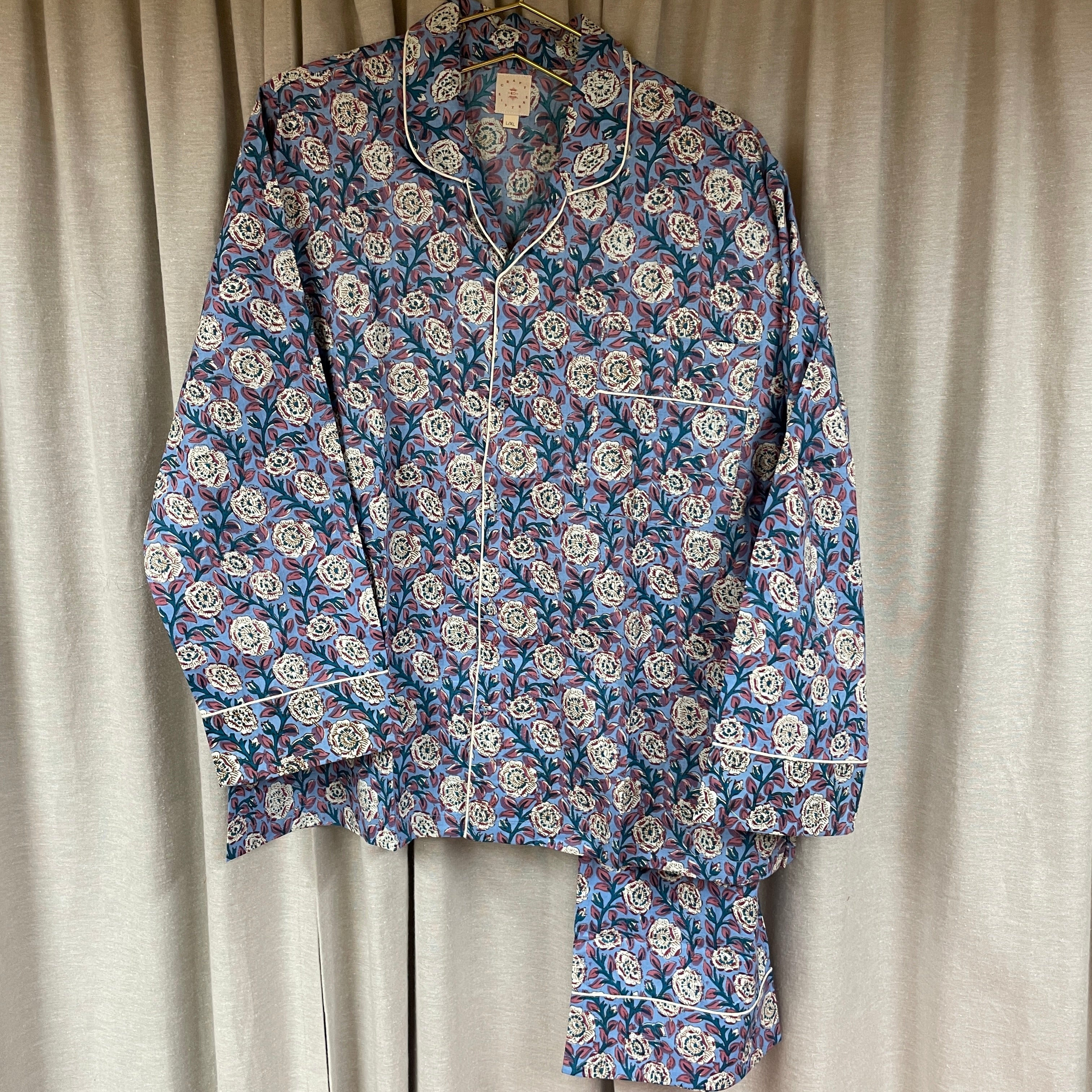 Craft Sisters Pyjamas - Blå/Rosa Mønstret