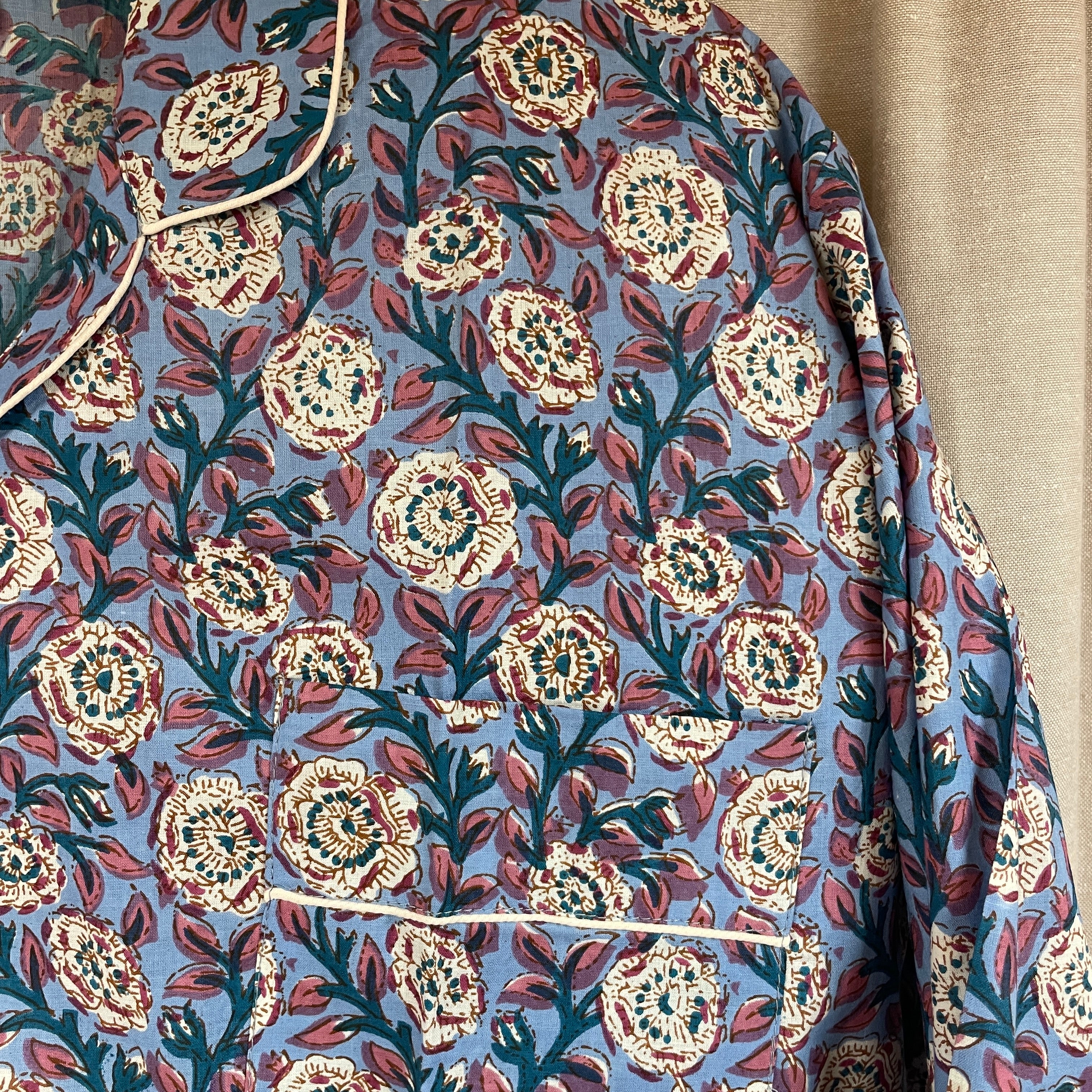 Craft Sisters Pyjamas - Blå/Rosa Mønstret
