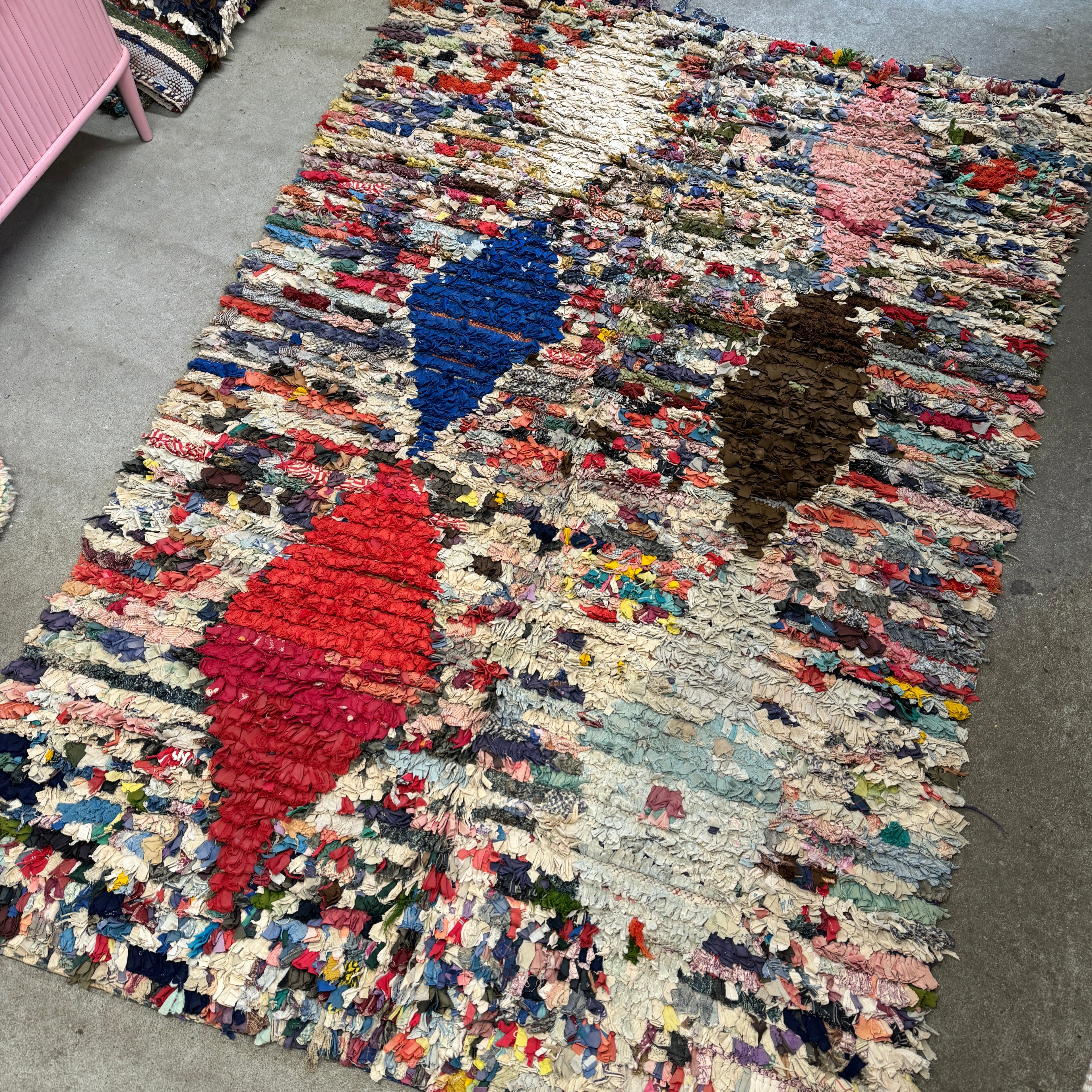 Marokkansk Boucherouite Tæppe (142 x 218 cm)