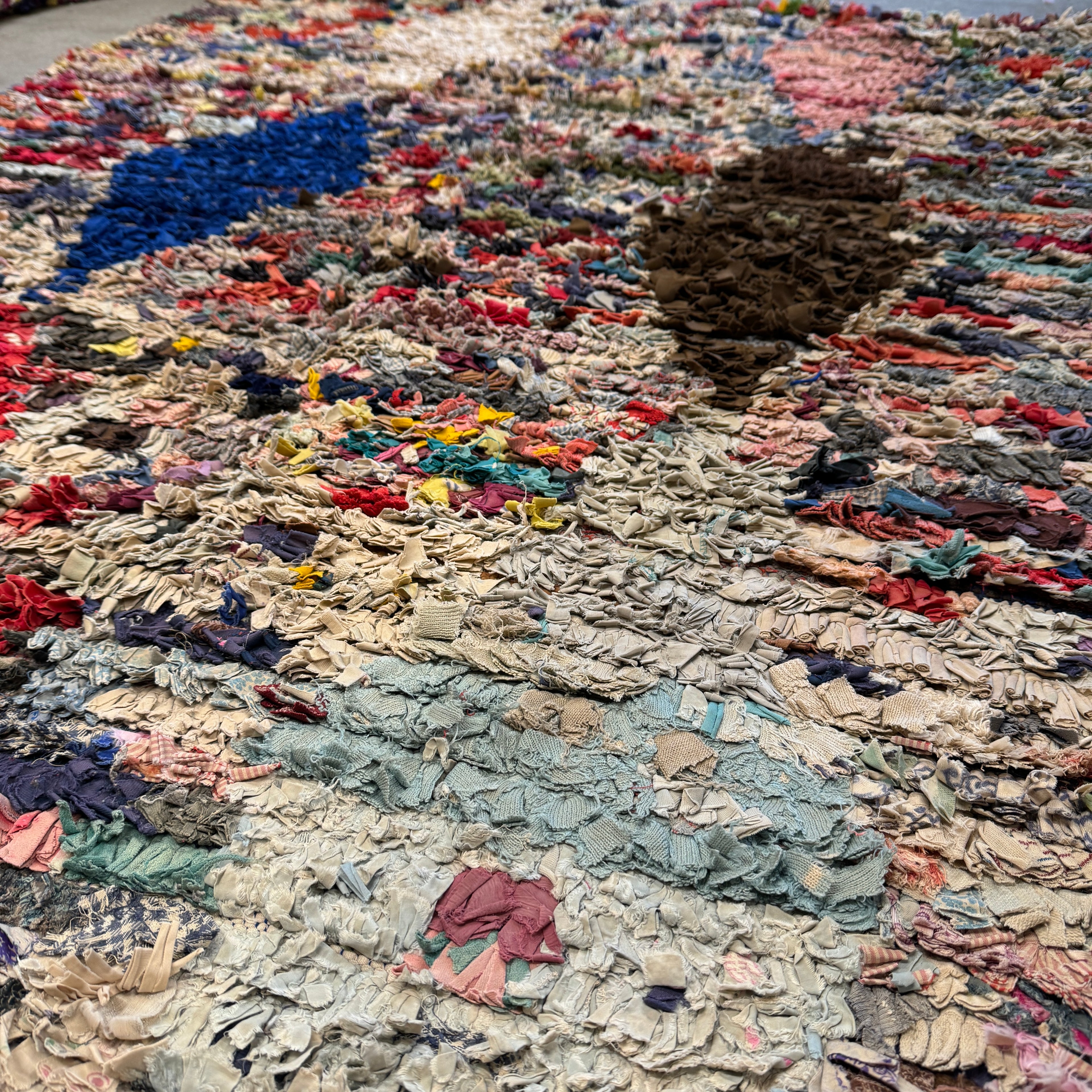 Marokkansk Boucherouite Tæppe (142 x 218 cm)