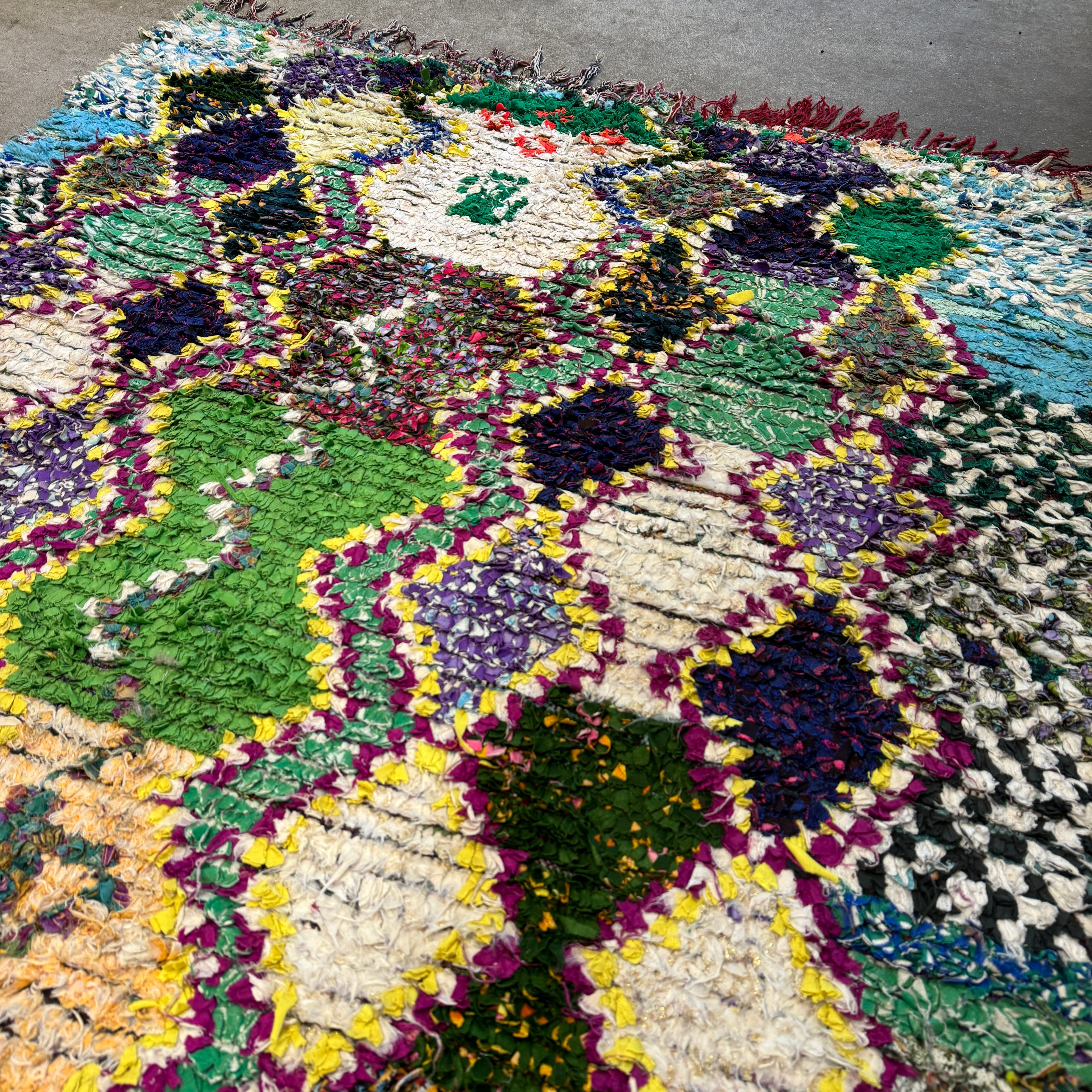Marokkansk Boucherouite Tæppe (125 x 210 cm)