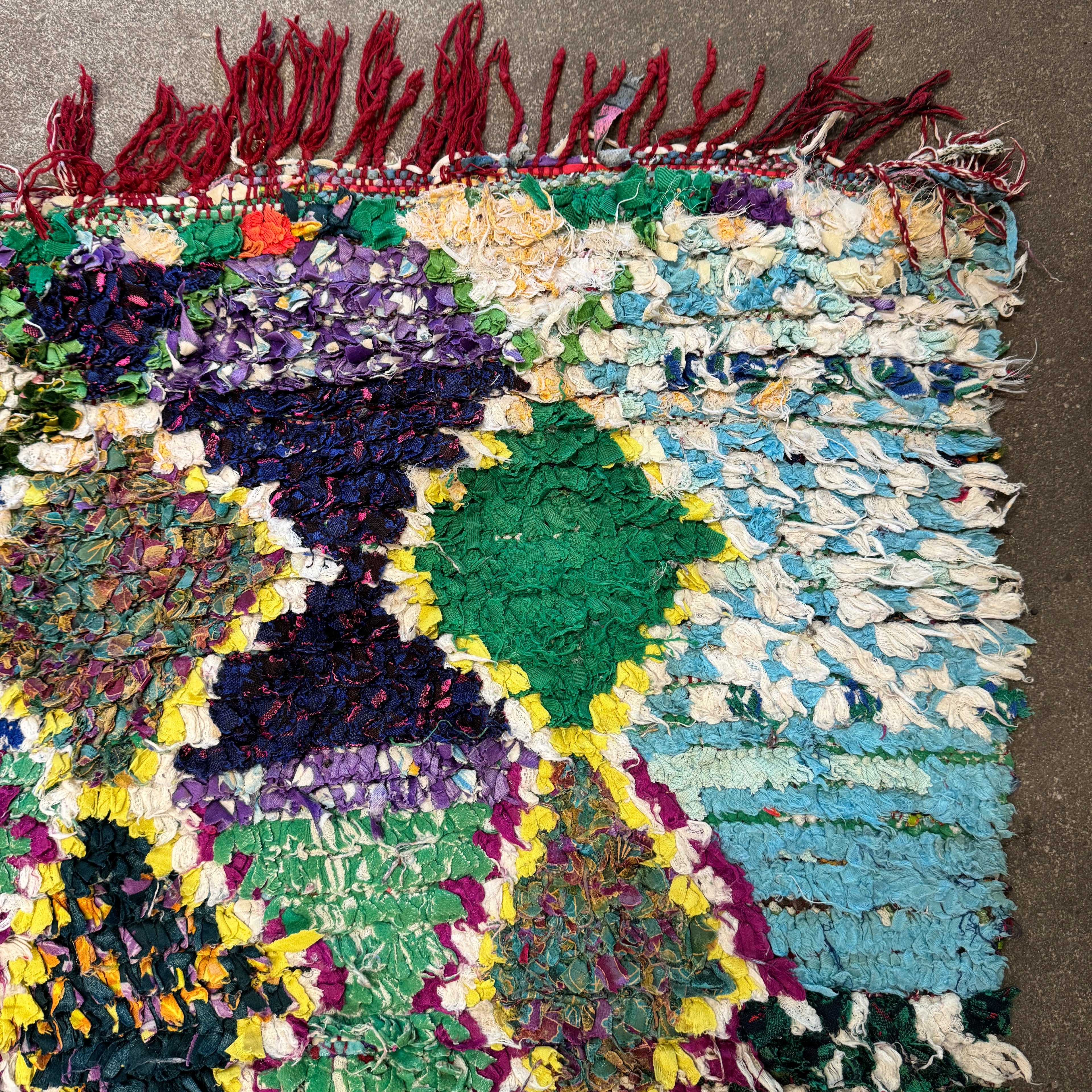 Marokkansk Boucherouite Tæppe (125 x 210 cm)