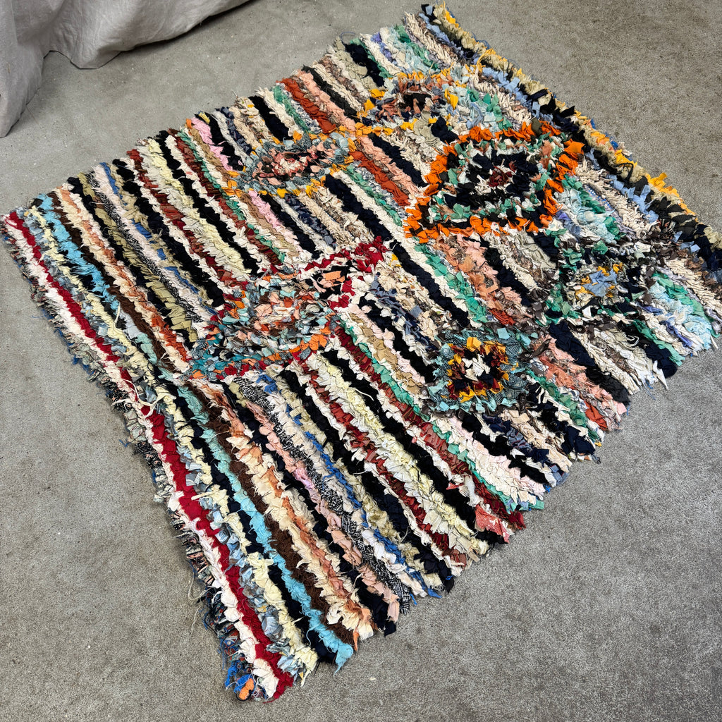 Marokkansk Boucherouite Tæppe (97 x 106 cm)