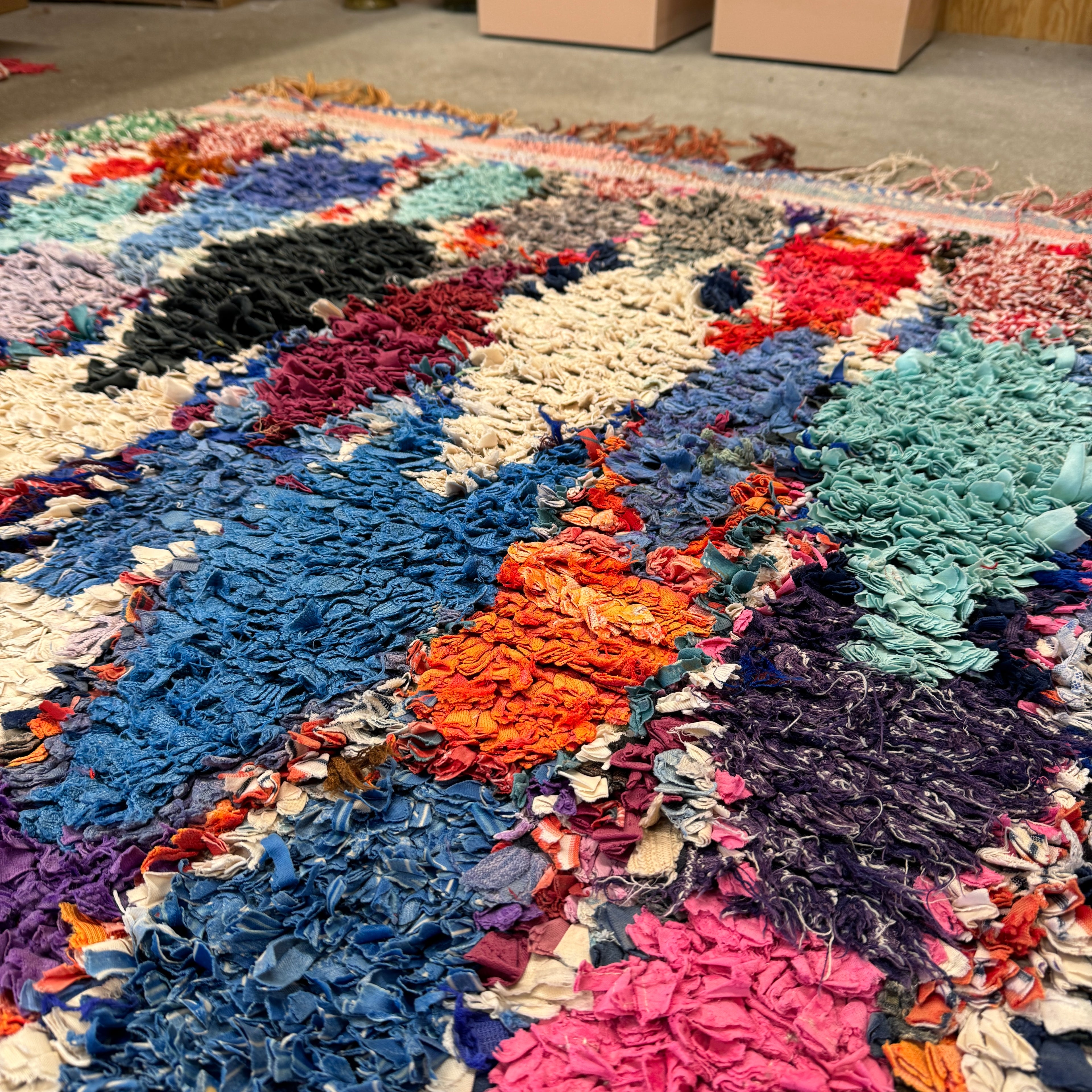 Marokkansk Boucherouite Tæppe (130 x 220 cm)
