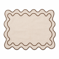 Kulu Club Dækkeserviet - 2 Pak - Beige m. brun Kant