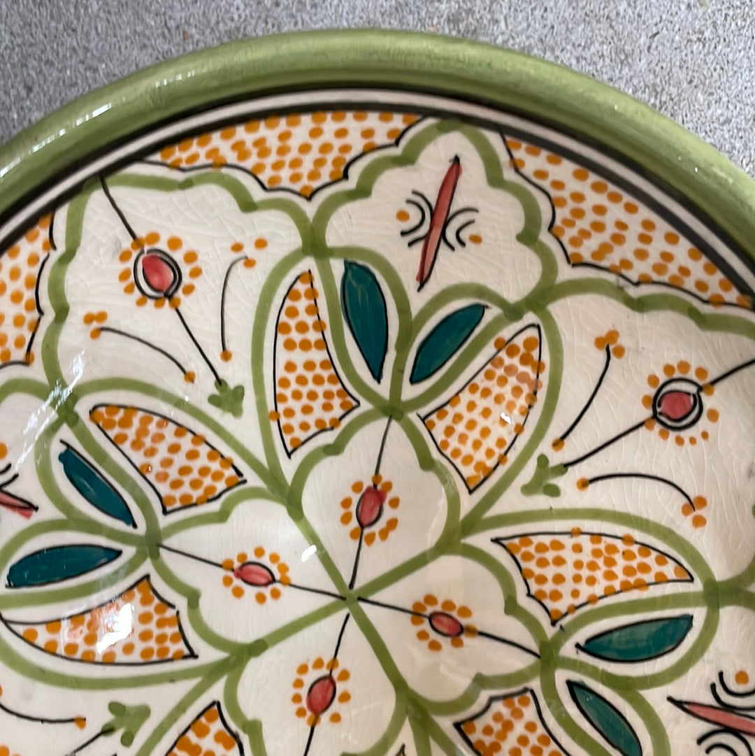 Marokkansk keramikskål - Dia 18 Cm - Mønstret