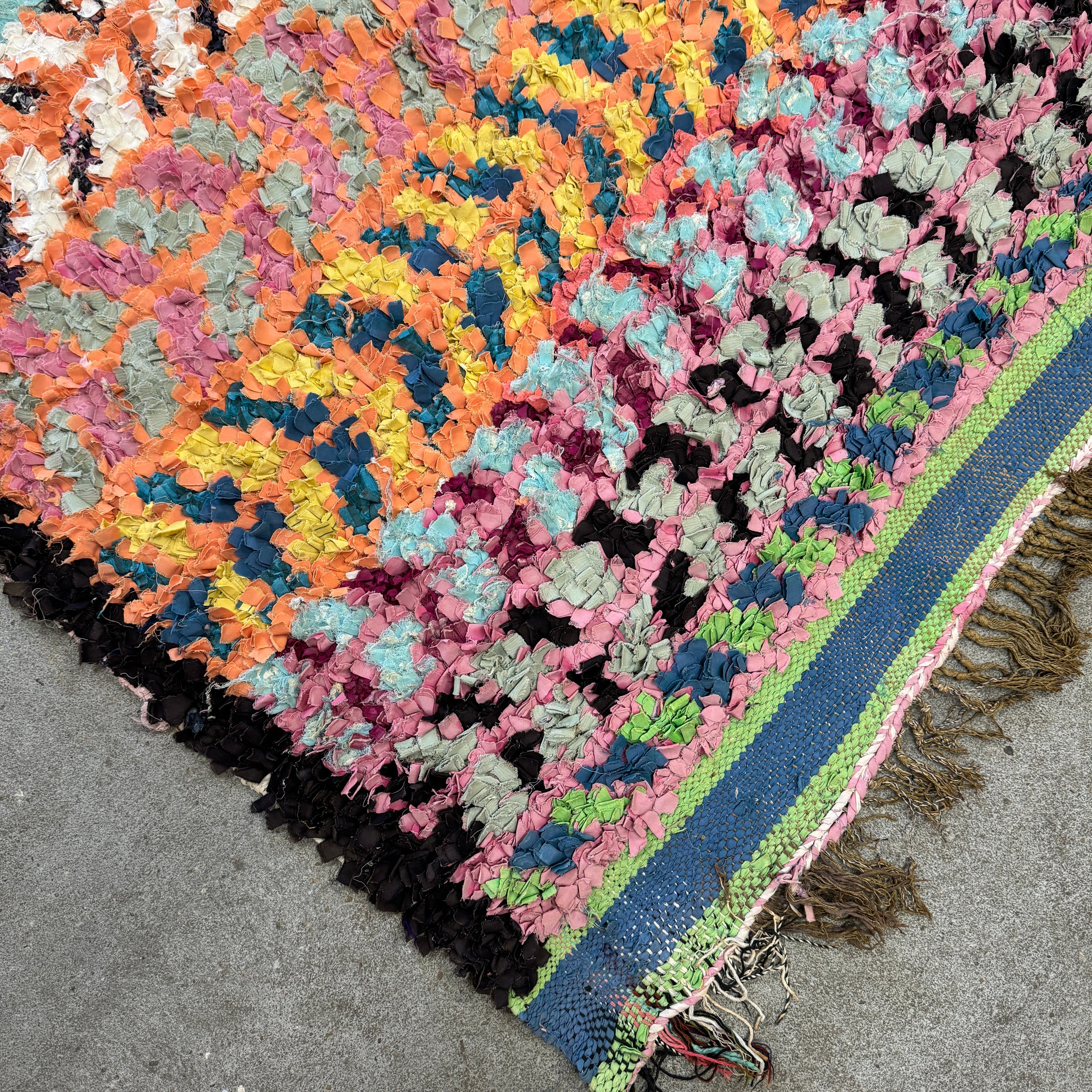 Marokkansk Boucherouite Tæppe (85 x 206cm)