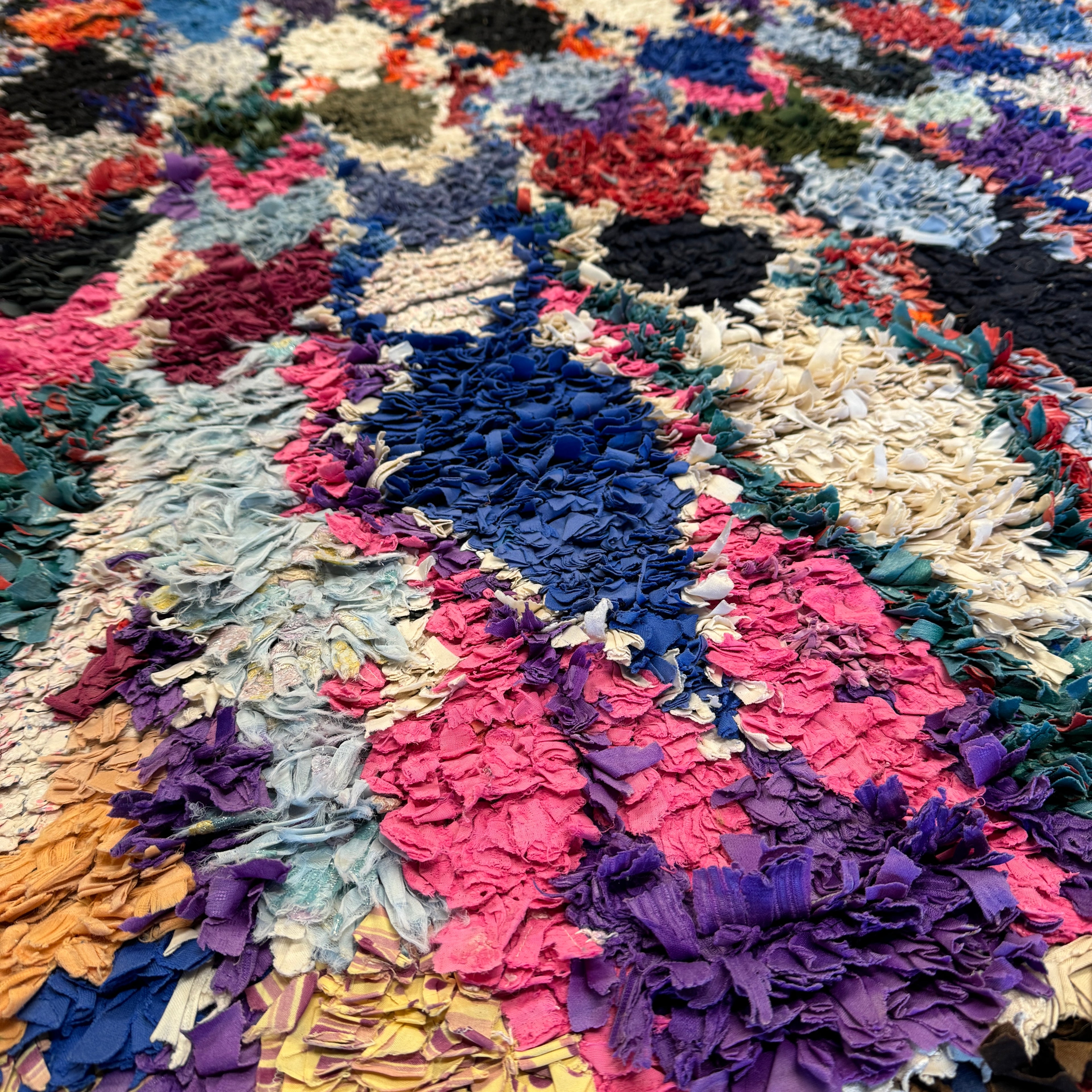Marokkansk Boucherouite Tæppe (130 x 220 cm)