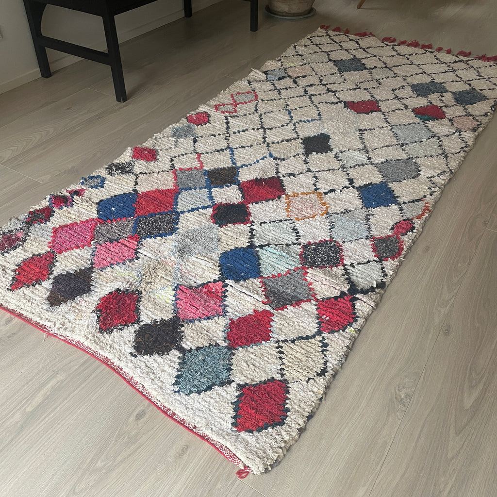 Marokkansk Boucherouite Tæppe (116 x 262cm)
