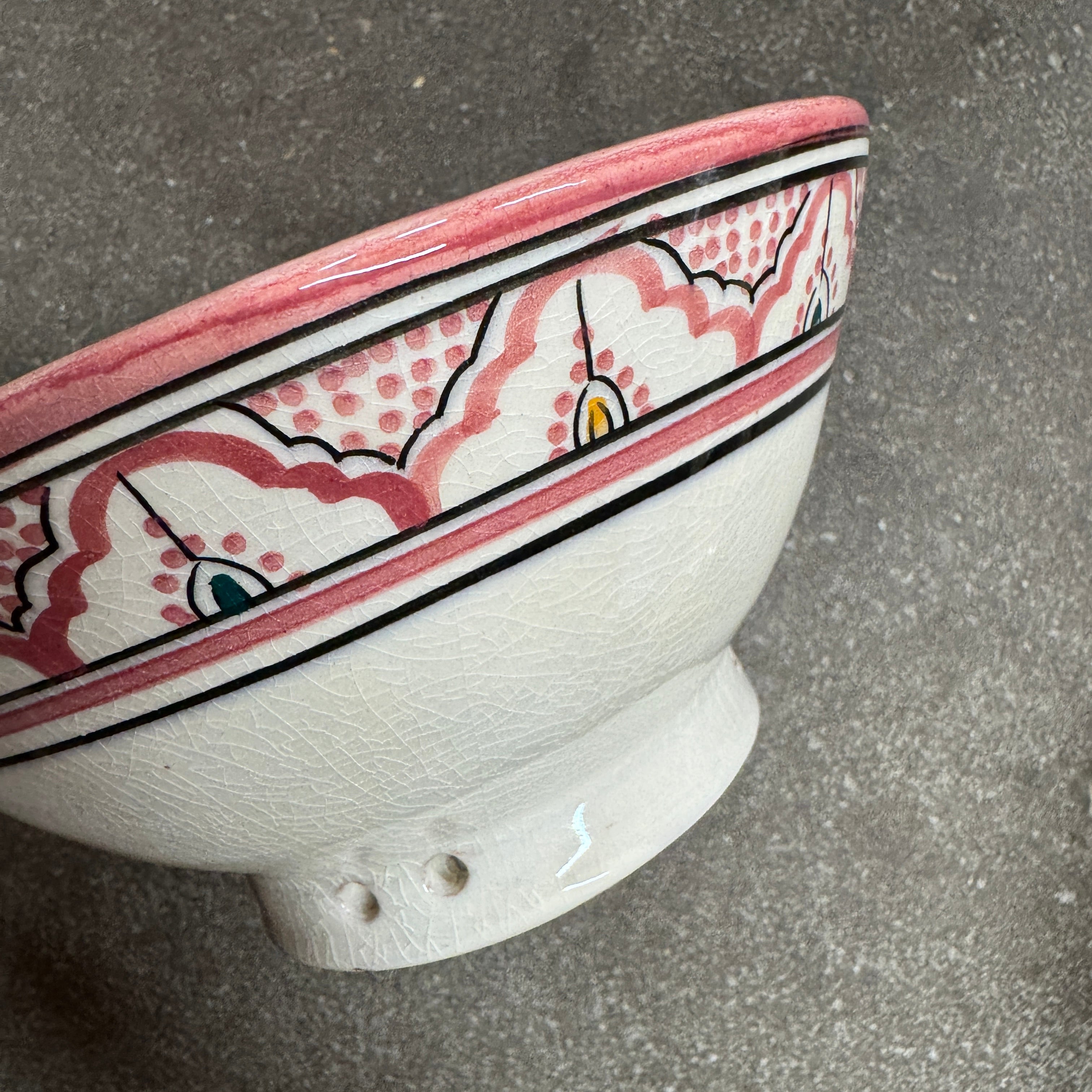Marokkansk keramikskål - Dia 18 Cm - Mønstret
