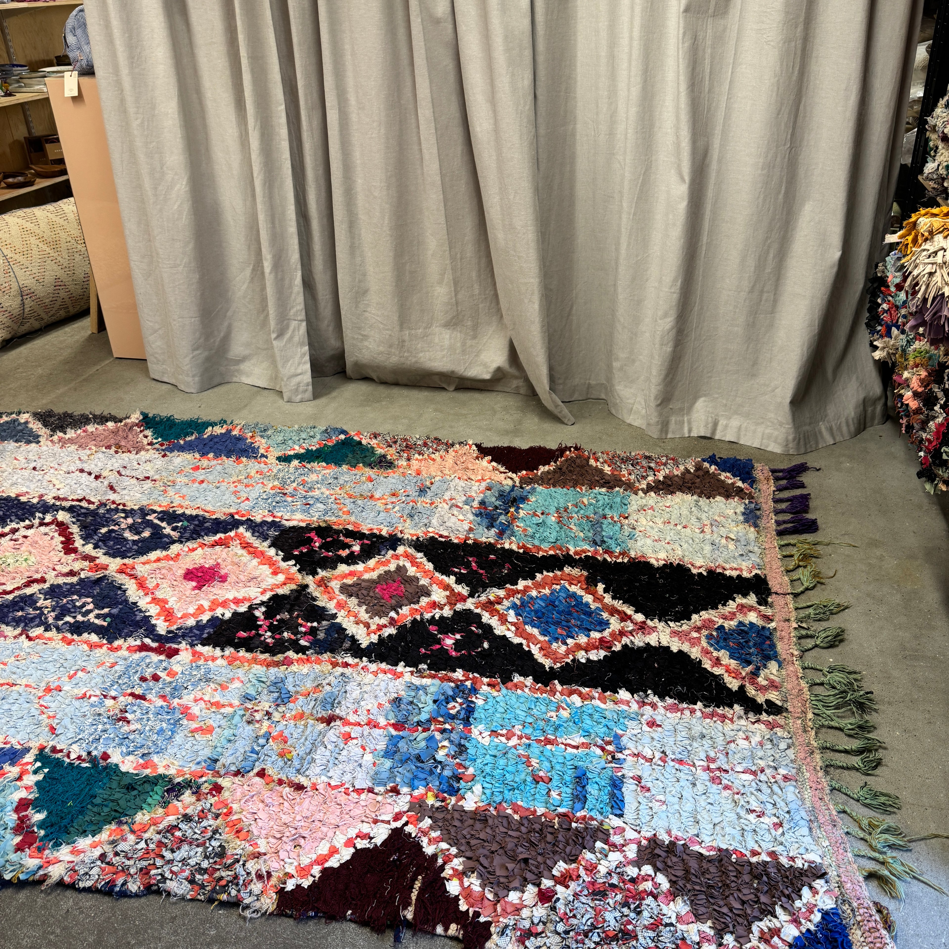 Marokkansk Boucherouite Tæppe (150x 256 cm)