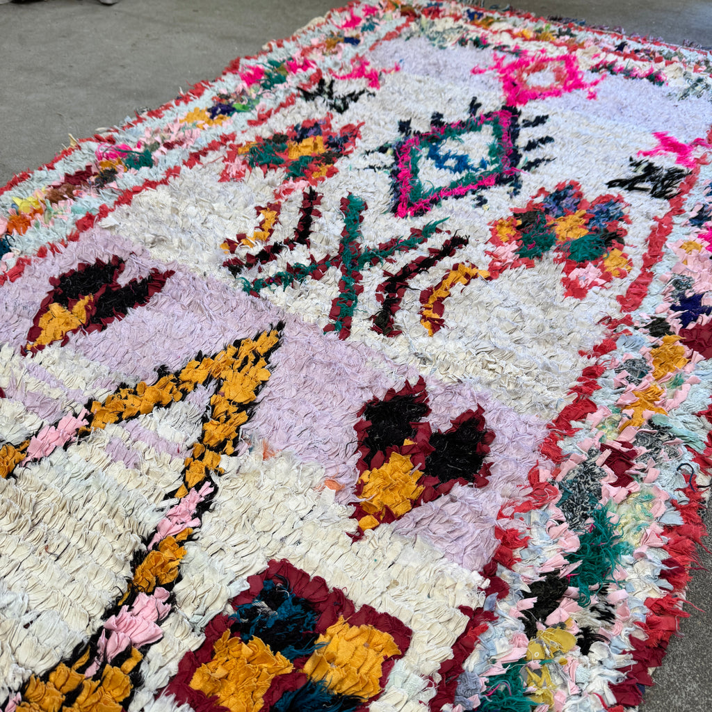 Marokkansk Boucherouite Tæppe (100 x 230 cm)