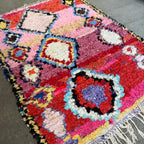 Marokkansk Boucherouite Tæppe (110 x 150 cm)