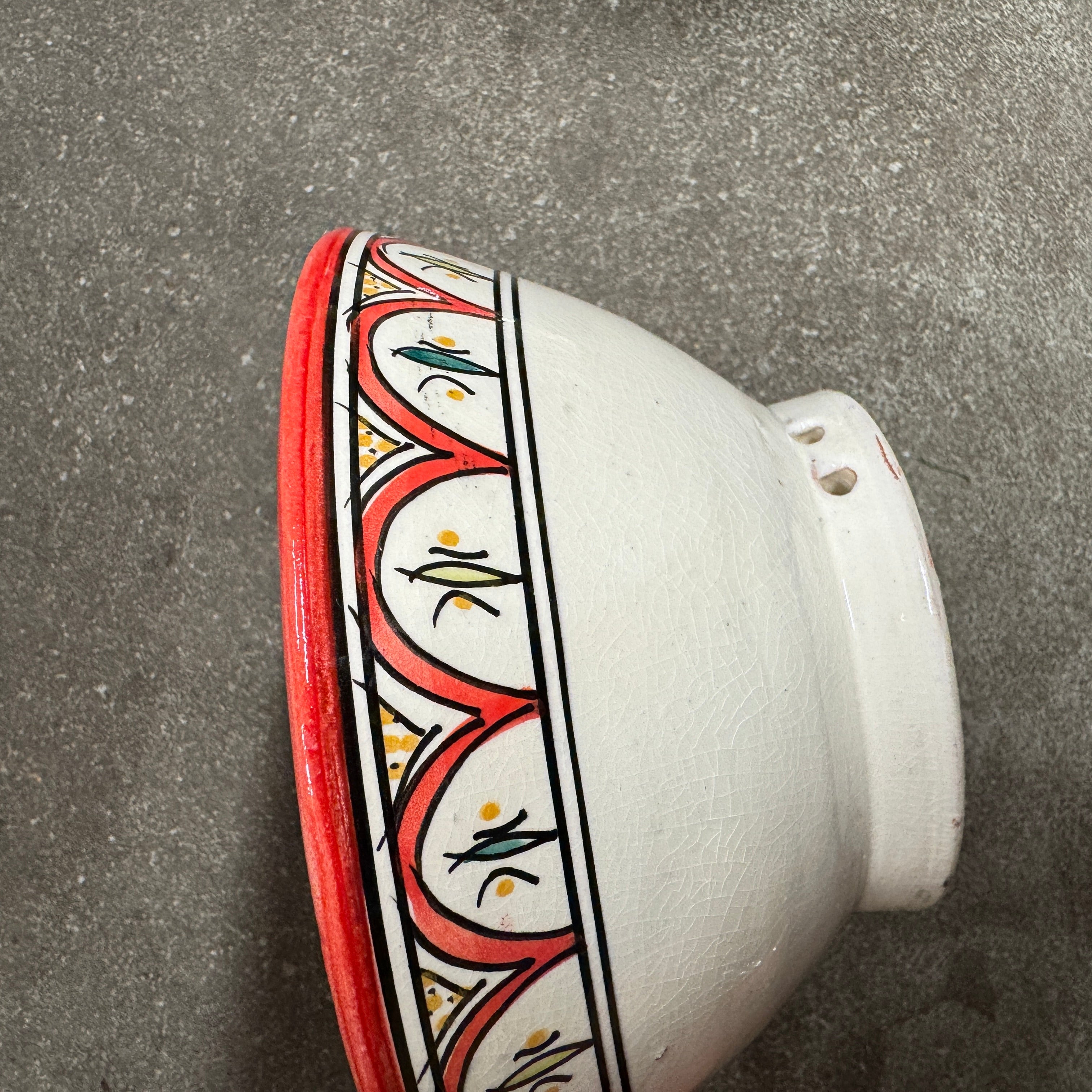 Marokkansk keramikskål - Dia 18 Cm - Mønstret