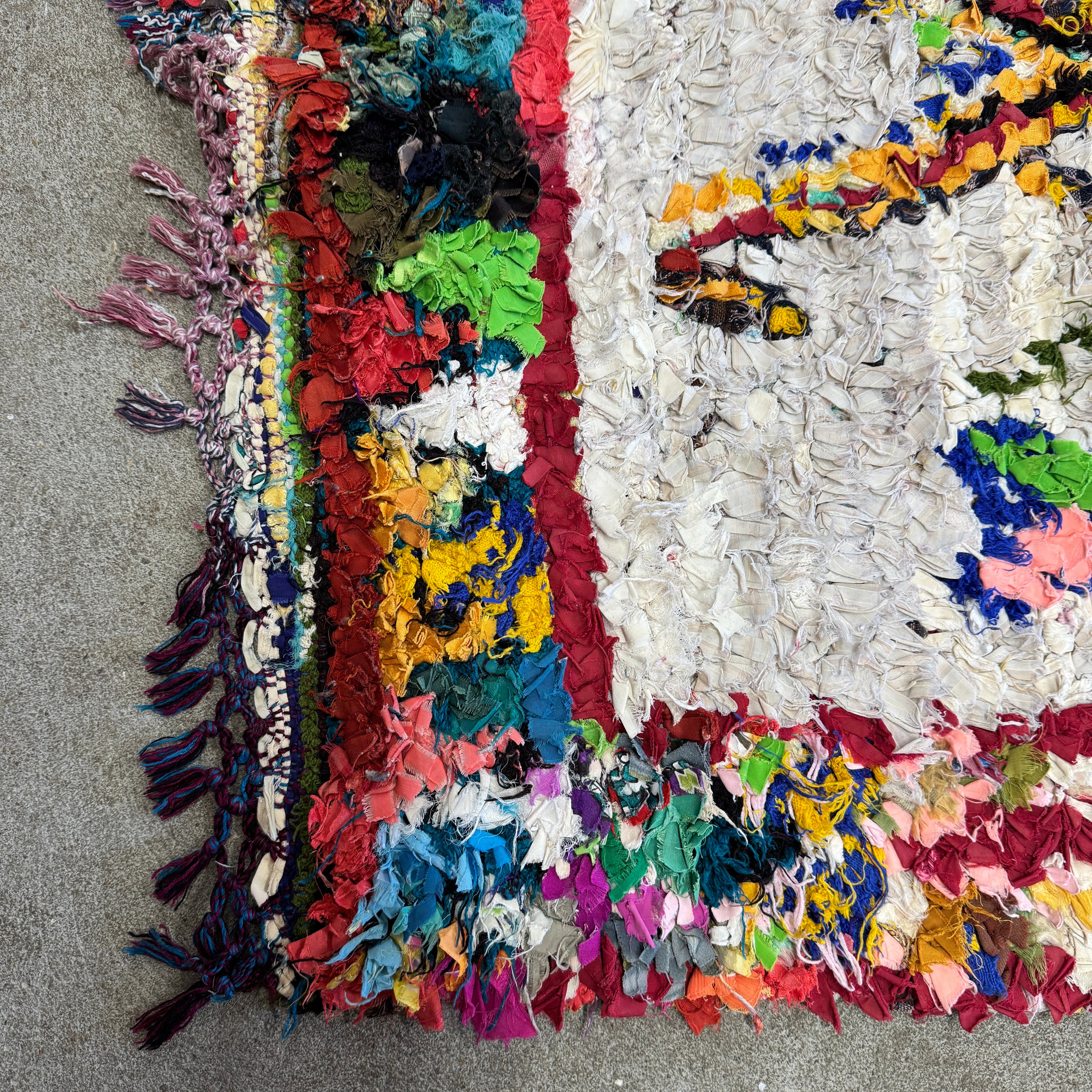 Marokkansk Boucherouite Tæppe (100 x 230 cm)