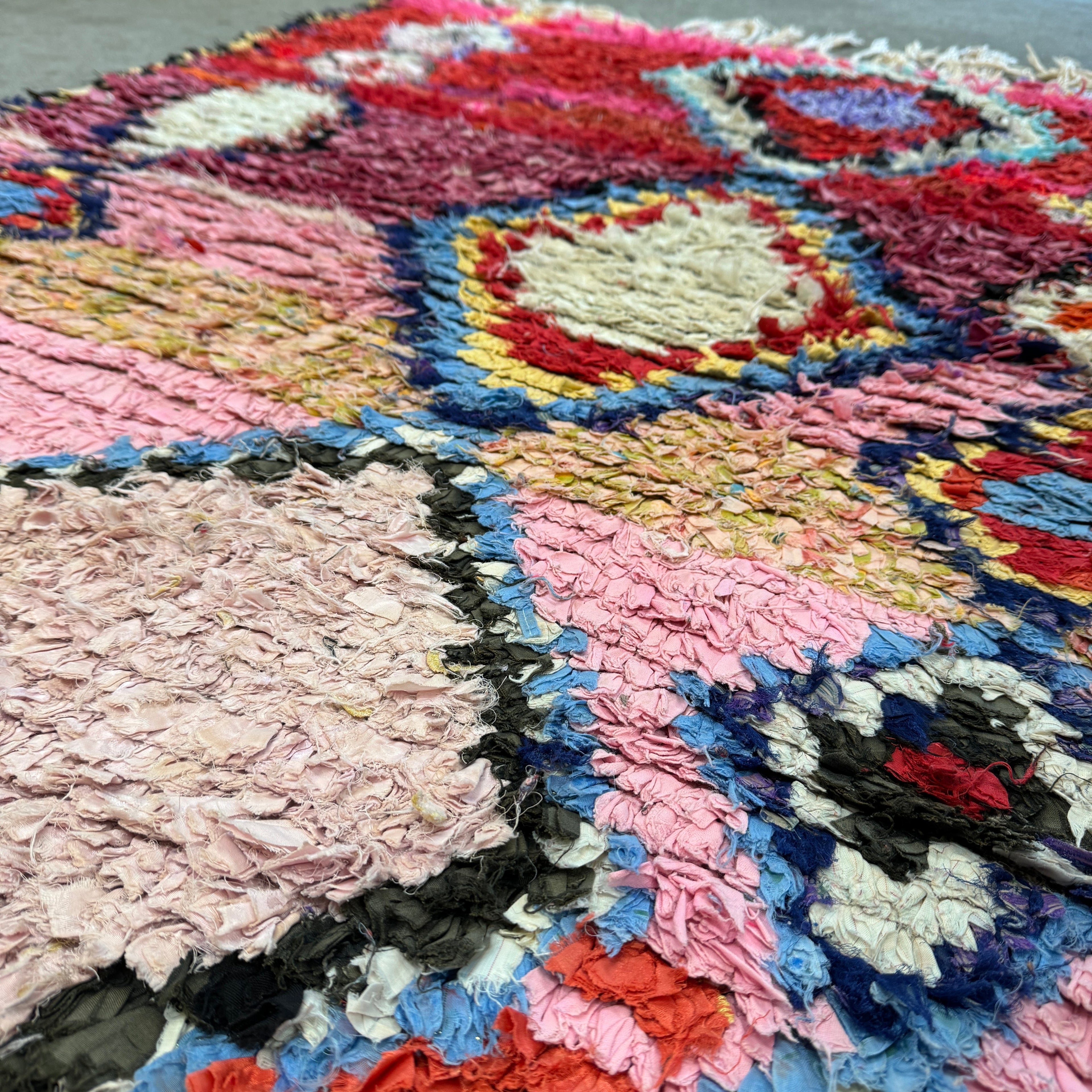 Marokkansk Boucherouite Tæppe (110 x 150 cm)