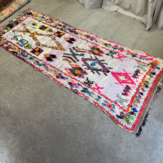 Marokkansk Boucherouite Tæppe (100 x 230 cm)