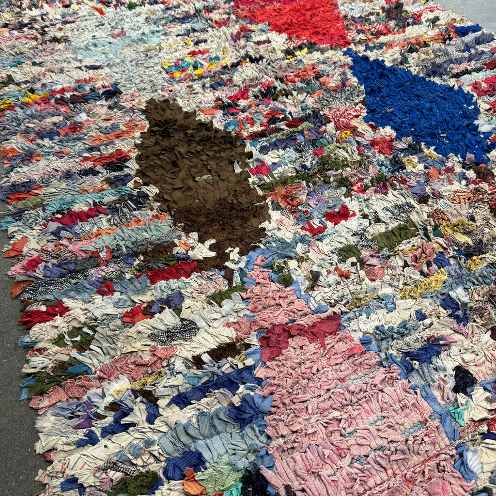 Marokkansk Boucherouite Tæppe (142 x 218 cm)