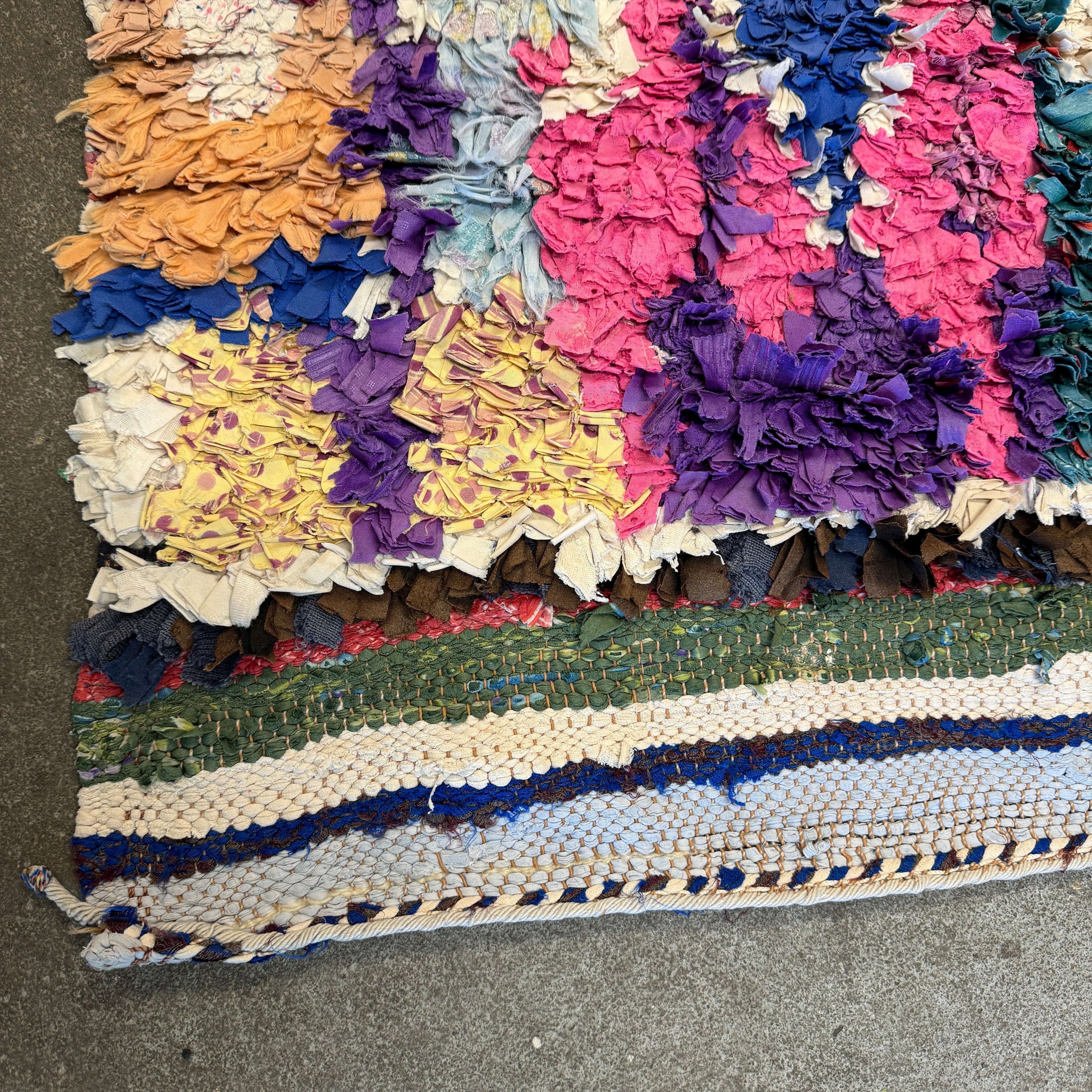 Marokkansk Boucherouite Tæppe (130 x 220 cm)