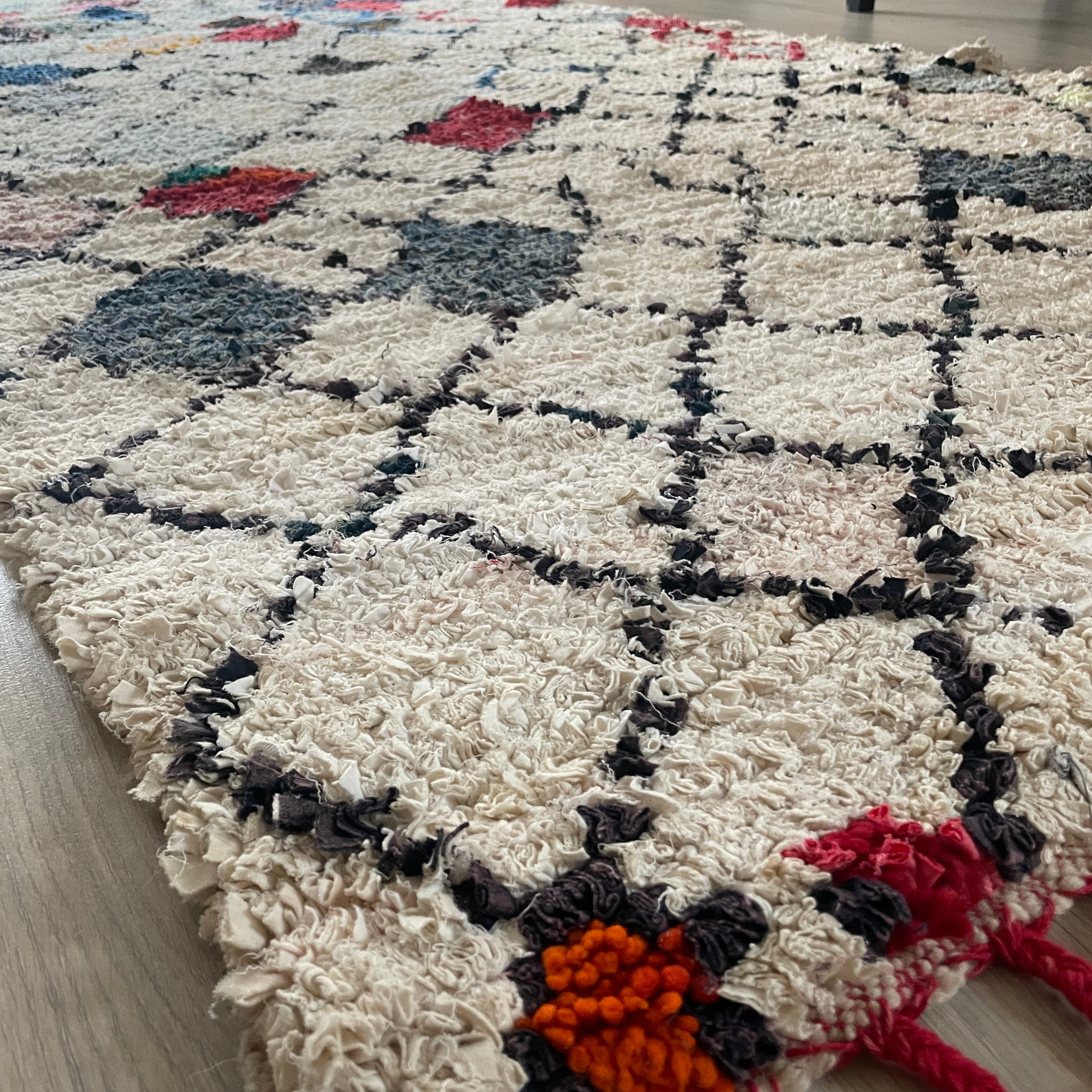 Marokkansk Boucherouite Tæppe (116 x 262cm)