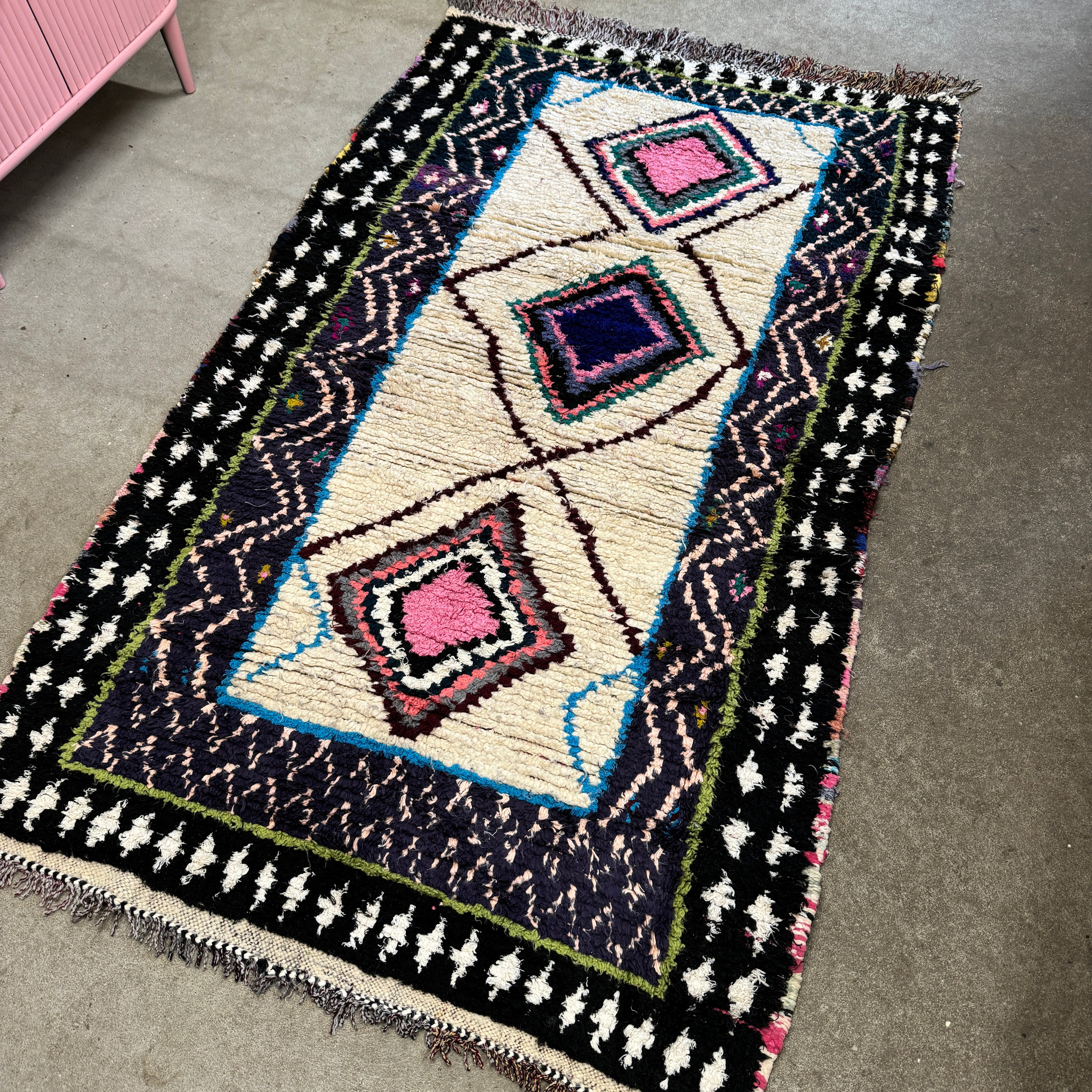 Marokkansk Boujaad Tæppe (114 x 195 cm)