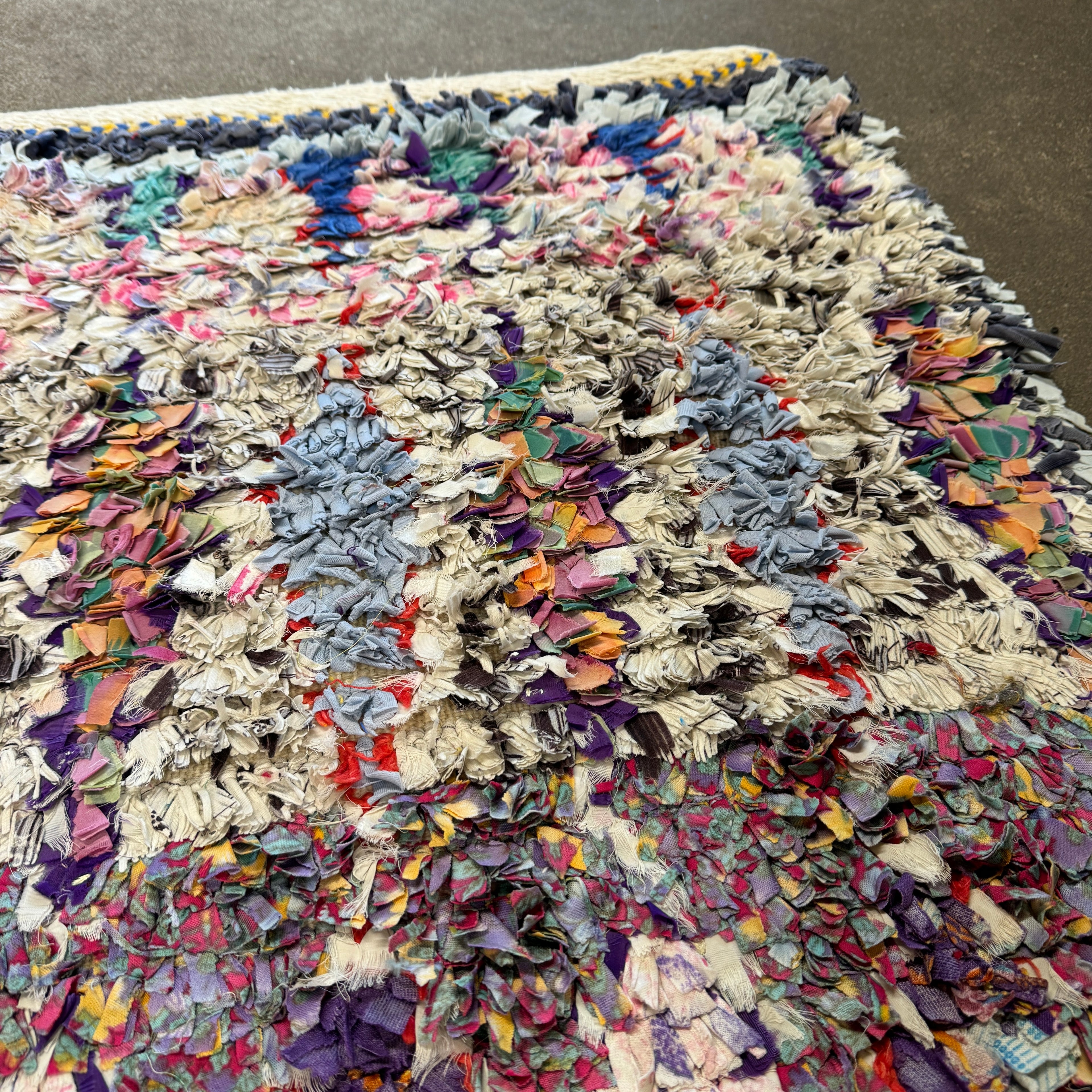 Marokkansk Boucherouite Tæppe (126 x 195 cm)