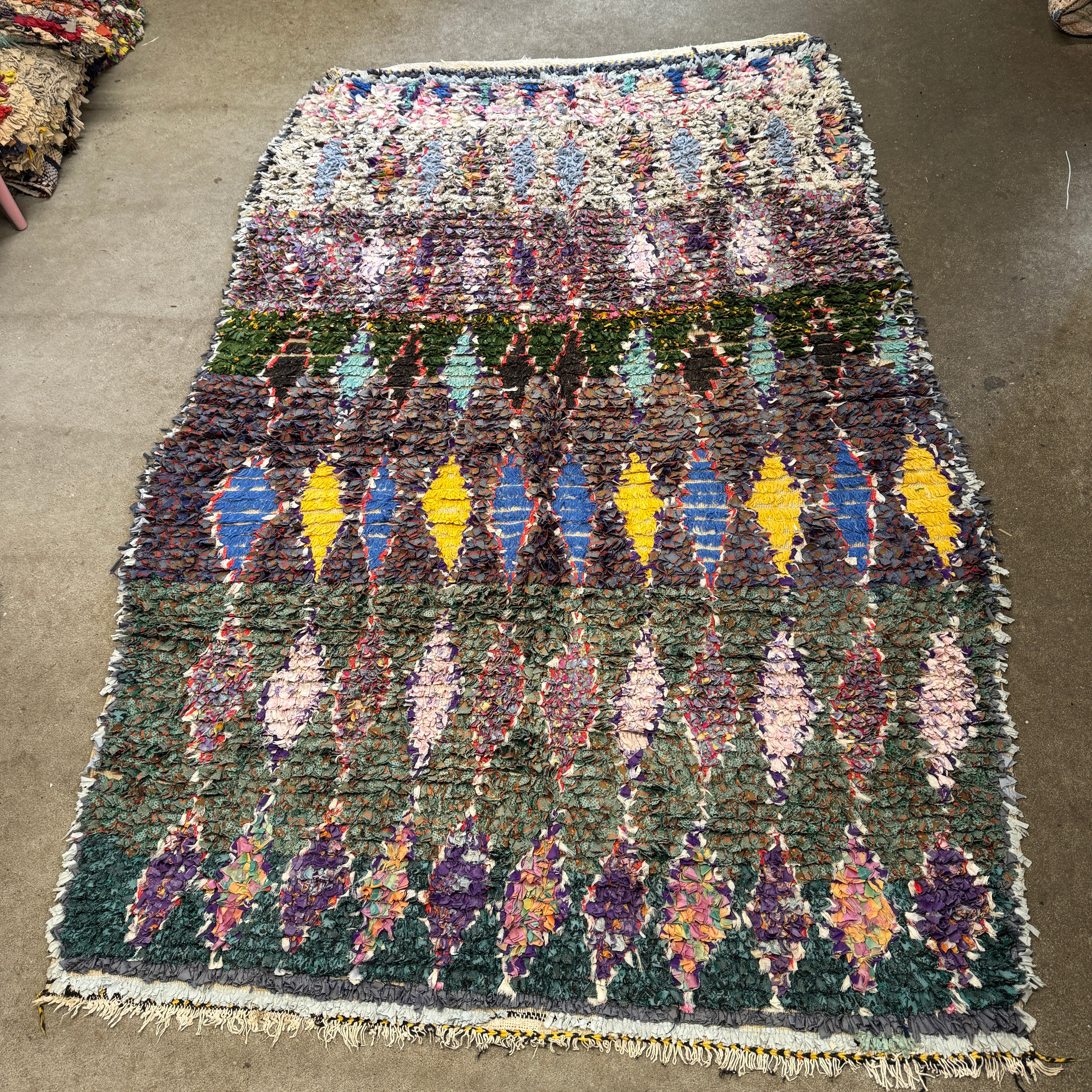 Marokkansk Boucherouite Tæppe (126 x 195 cm)
