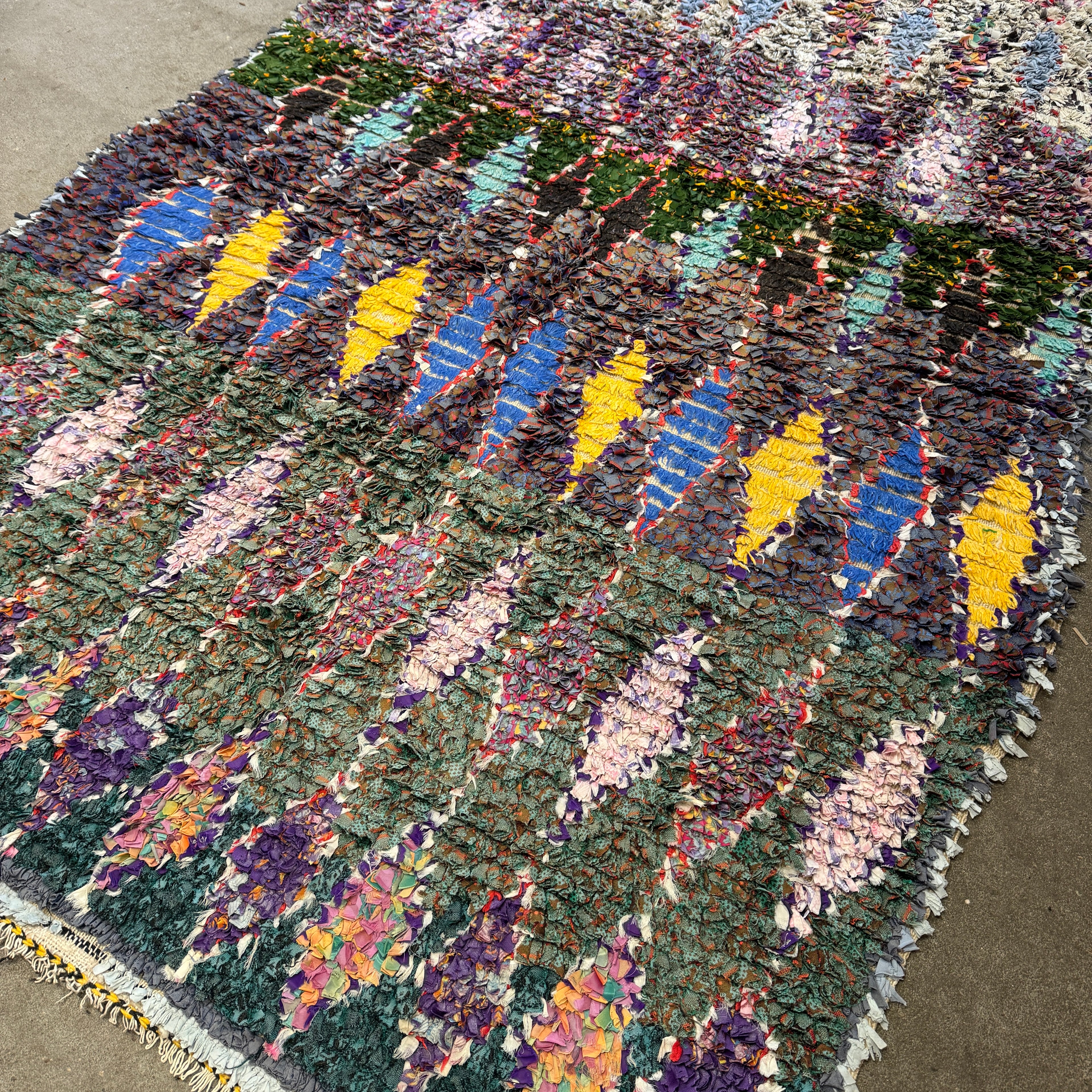 Marokkansk Boucherouite Tæppe (126 x 195 cm)