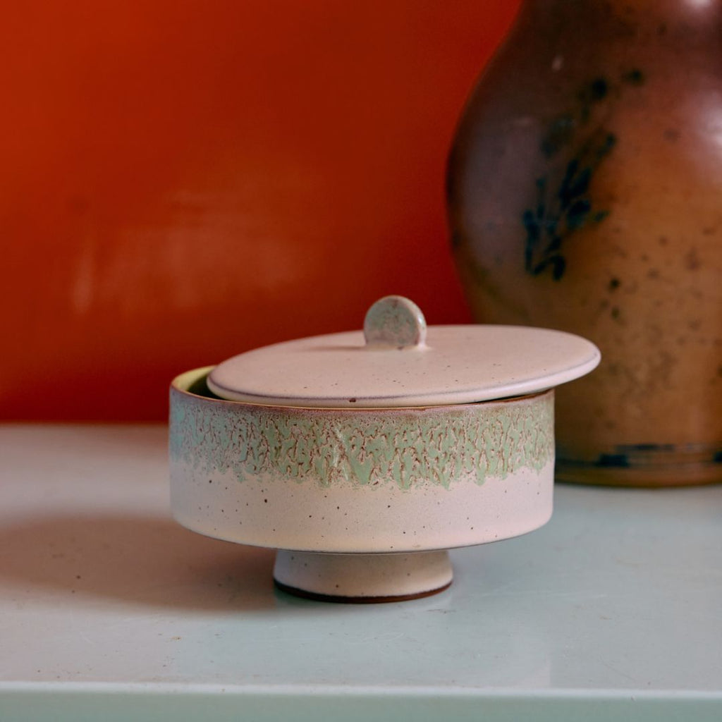 HK Living - Keramikskål Med Låg