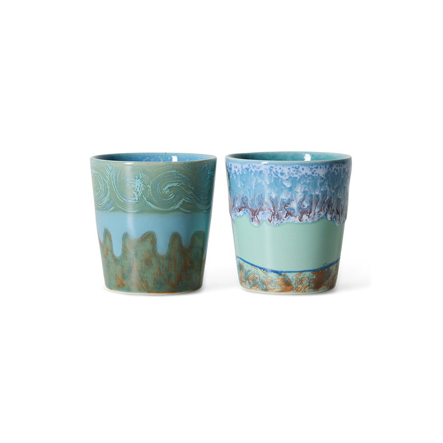 HK Living - Kaffe Kopper - Van Gogh - 2-Pak