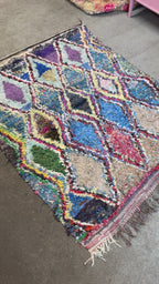 Marokkansk Boucherouite Tæppe (113 x 140 cm)