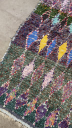 Marokkansk Boucherouite Tæppe (126 x 195 cm)