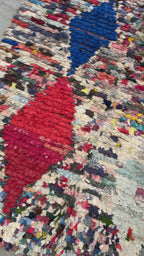 Marokkansk Boucherouite Tæppe (142 x 218 cm)