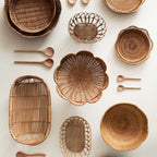 Rattan Skål På Fod