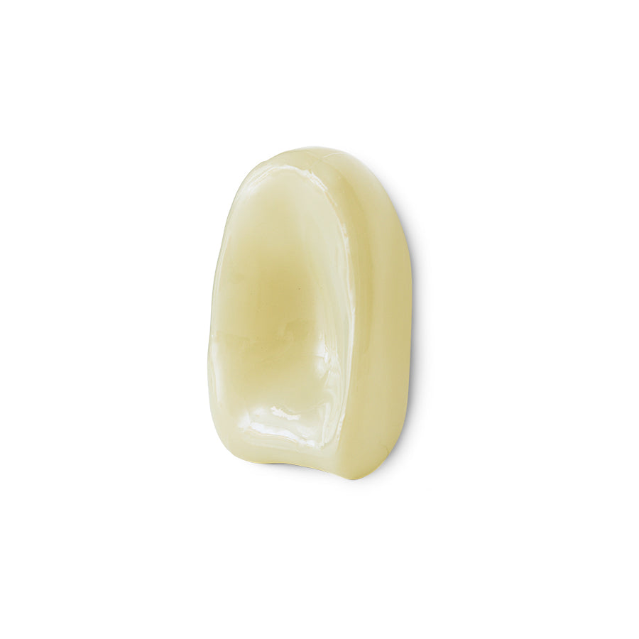 HK Living - Vægophæng - Glasskulptur - Creme